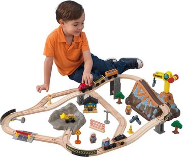 KidKraft® Spielzeug-Eisenbahn »Eisenbahnset Baustelle mit Aufbewahrungsbox«