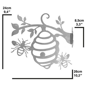 Blümelhuber Wanddekoobjekt Gartendeko Metall: Bienenstock (1 St), zum Nachrosten