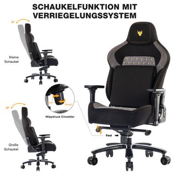 liebtech Gaming Chair 4D-Gaming-Stuhl mit Lordosenstütze (Gaming-Stuhl, 200 kg, robuster Bürostuhl, 200 kg, verstellbare Armlehnen), Chefsessel, ergonomischer Schreibtischstuhl