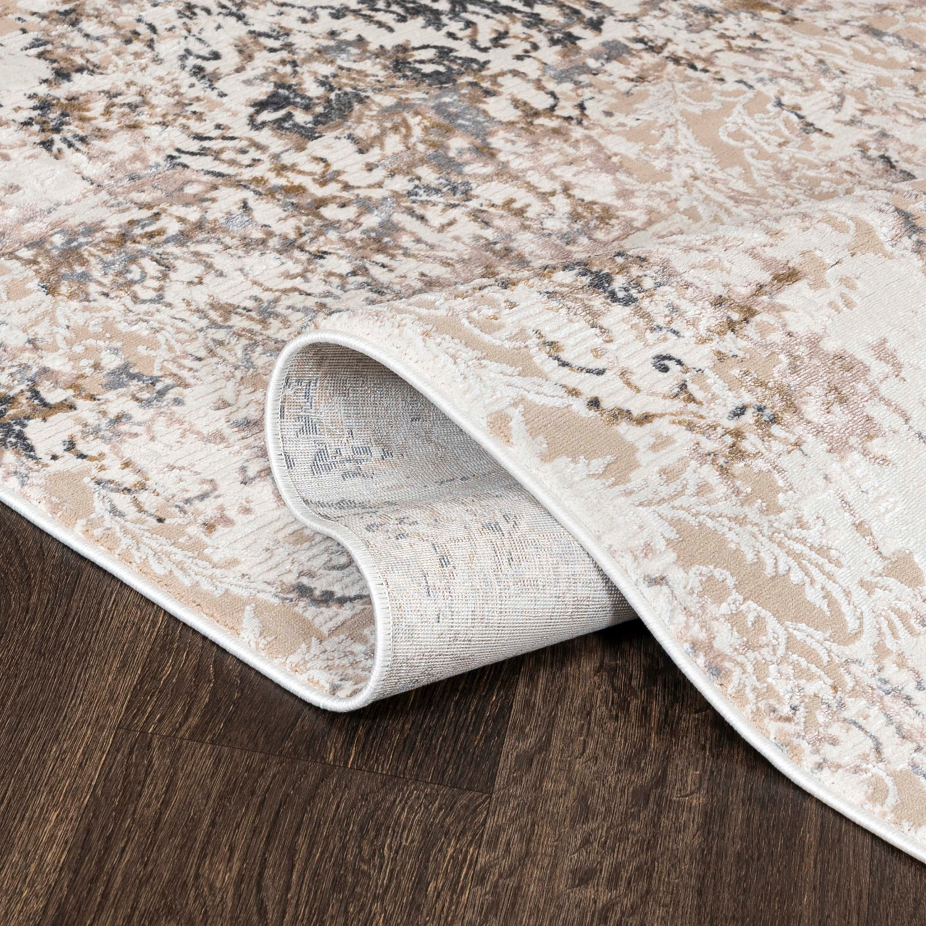 Mazovia Designteppich Modern Abstrakt Teppich für Wohnzimmer Schlafzimmer Büro - Kurzflor, 80 x 150 cm, Fußbodenheizung – Bild 4 von 5