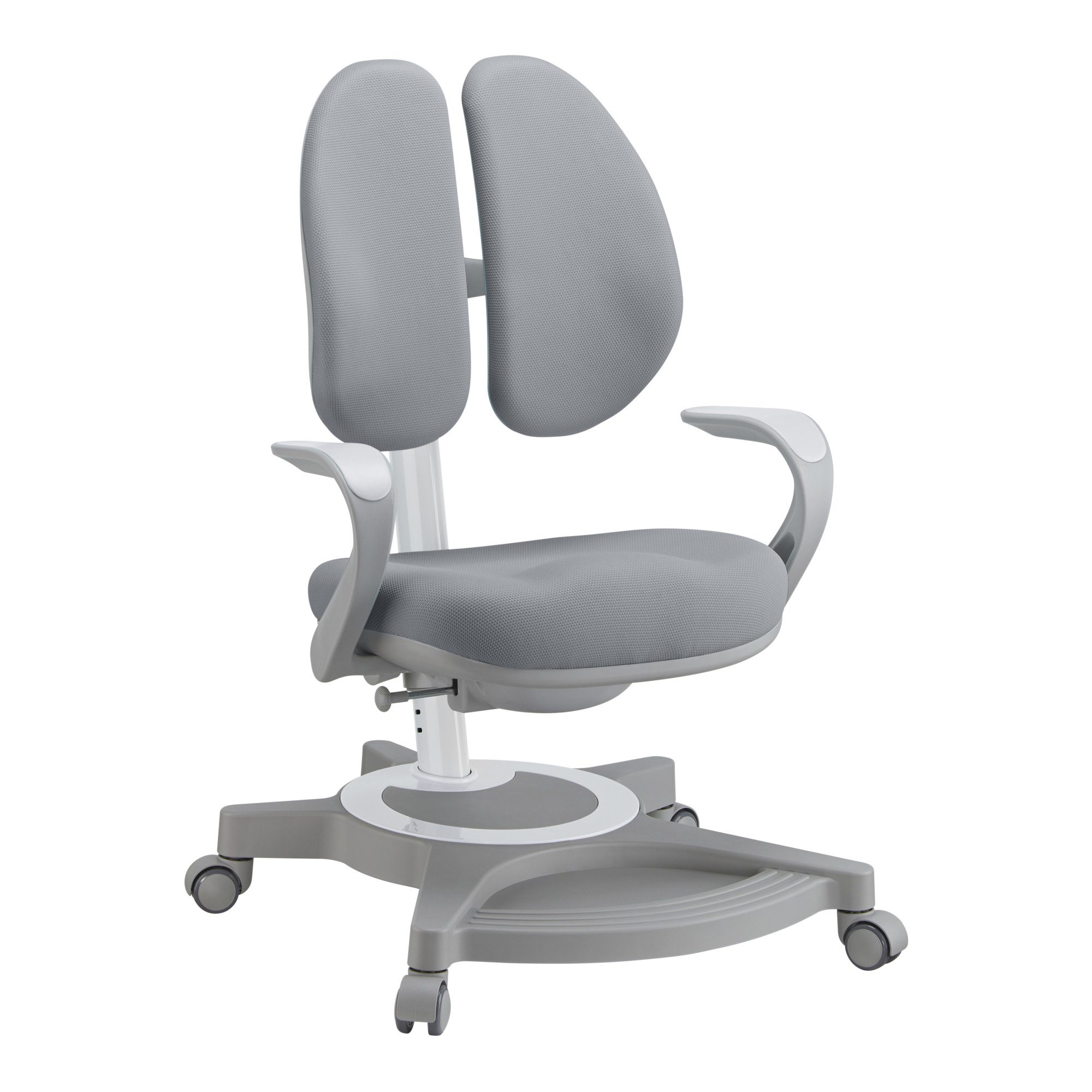 en.casa Kinderstuhl, »Partille« gepolstert verstellbar 99x55x76 cm Grau günstig online kaufen