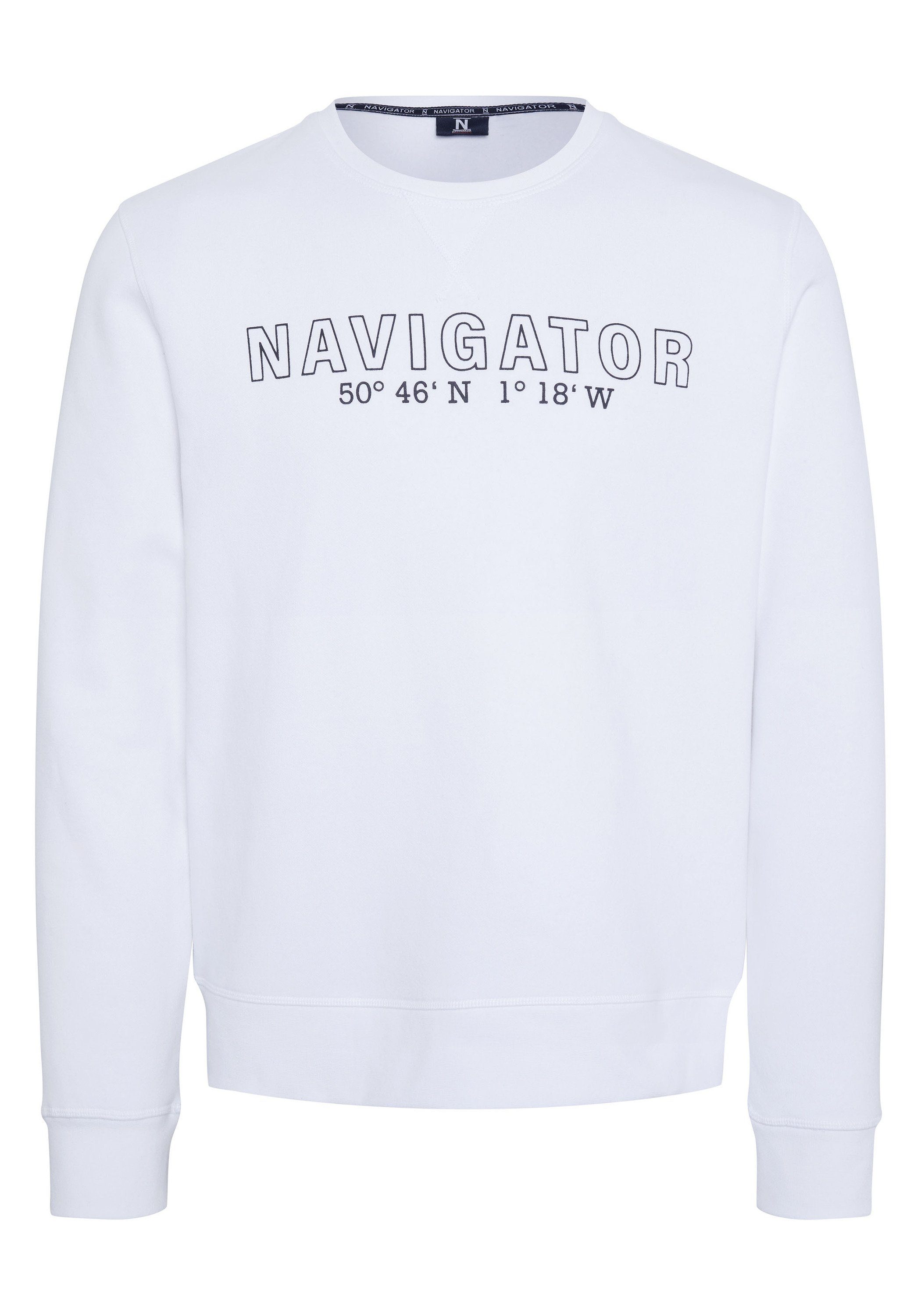 NAVIGATOR Sweatshirt mit Logo-Schriftzug