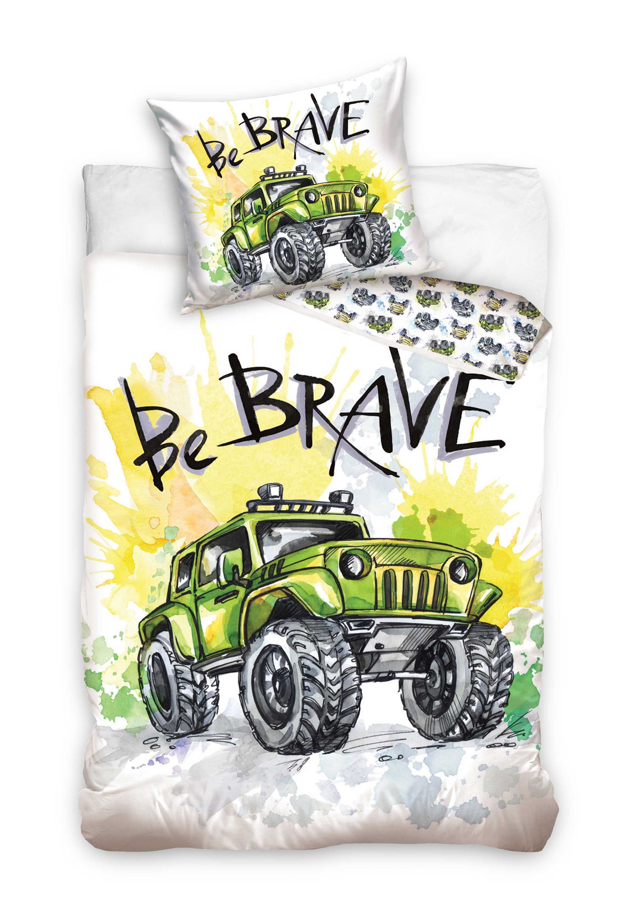 Carbotex Bettwäsche Monster Truck Bettwäsche 140 x 200 cm