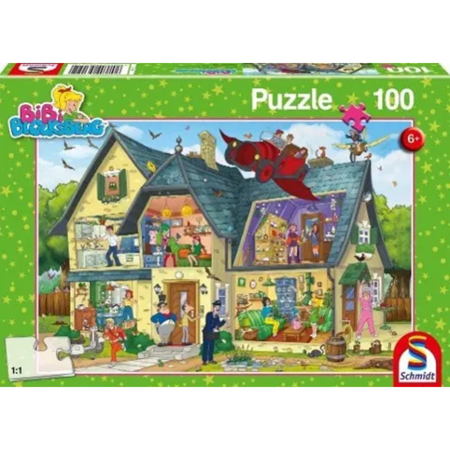 Schmidt Spiele Puzzle Bibi Blocksberg, Bei Blocksbergs ist was los! Puzzle100 Teile, 100 Puzzleteile