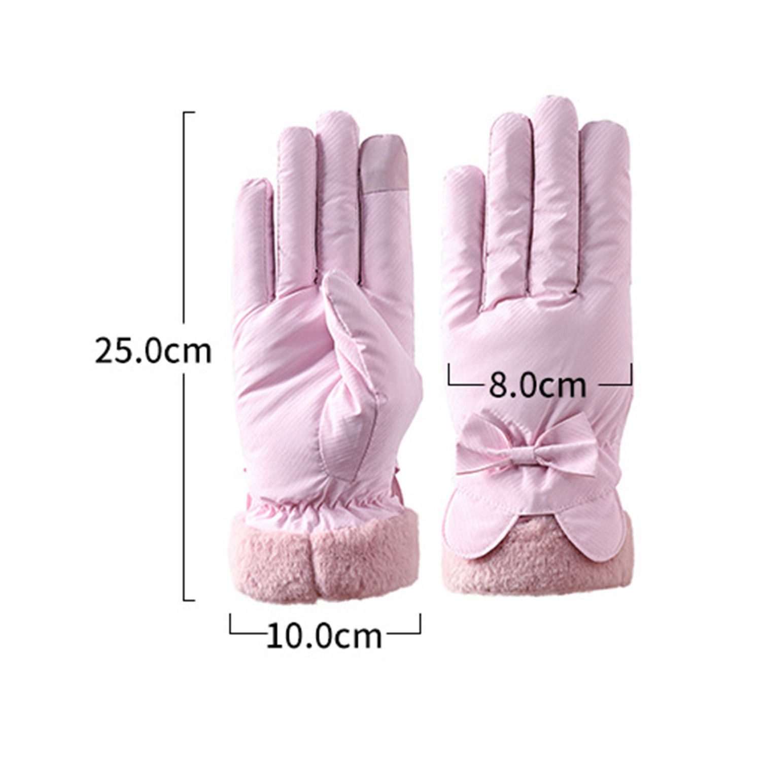 Refttenw Fahrradhandschuhe Damen Winter Warm Plüsch Gefüttert Handschuhe, T günstig online kaufen