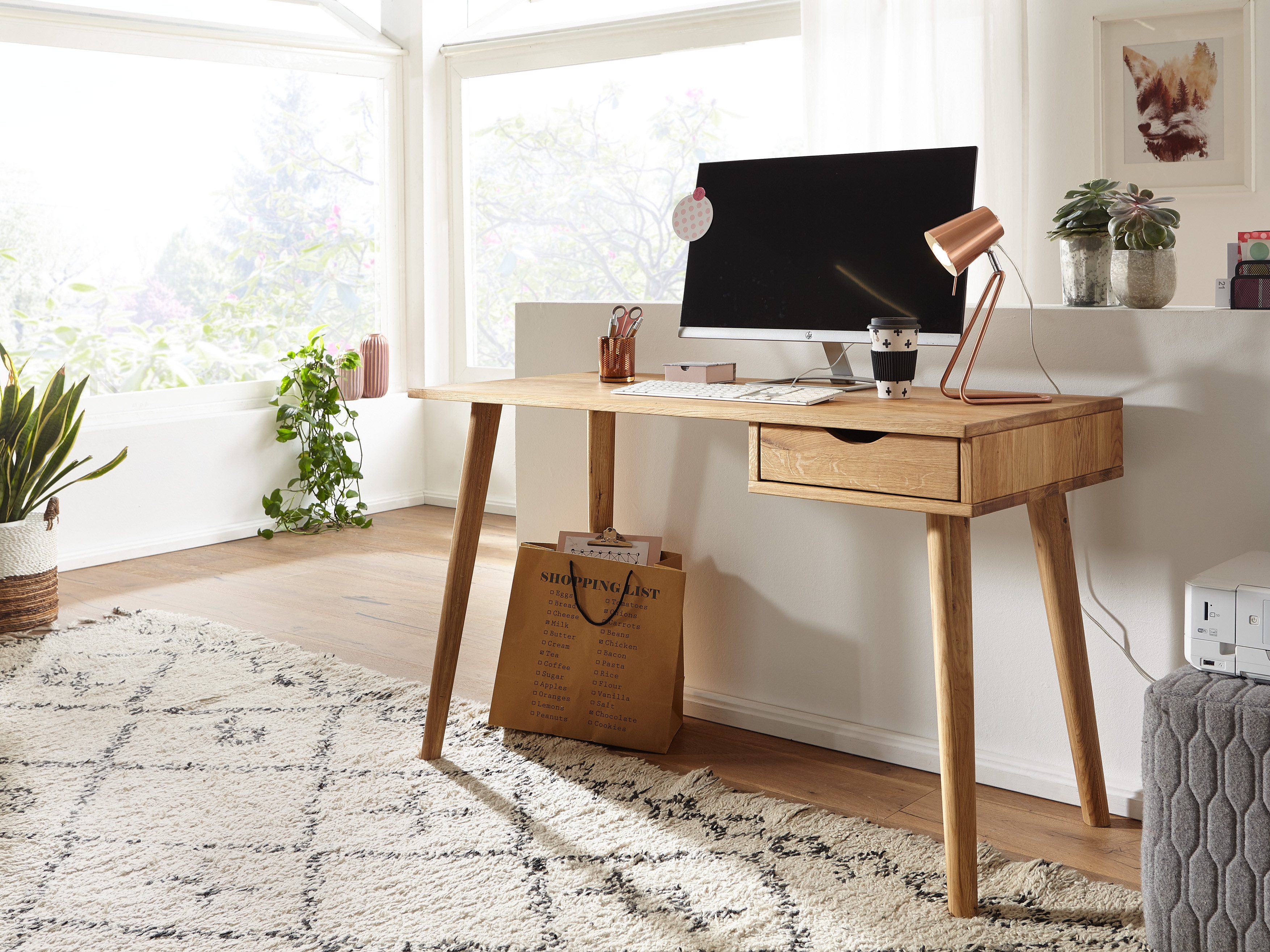 Woodroom Schreibtisch Zwettl (mit einer Schublade), günstig online kaufen