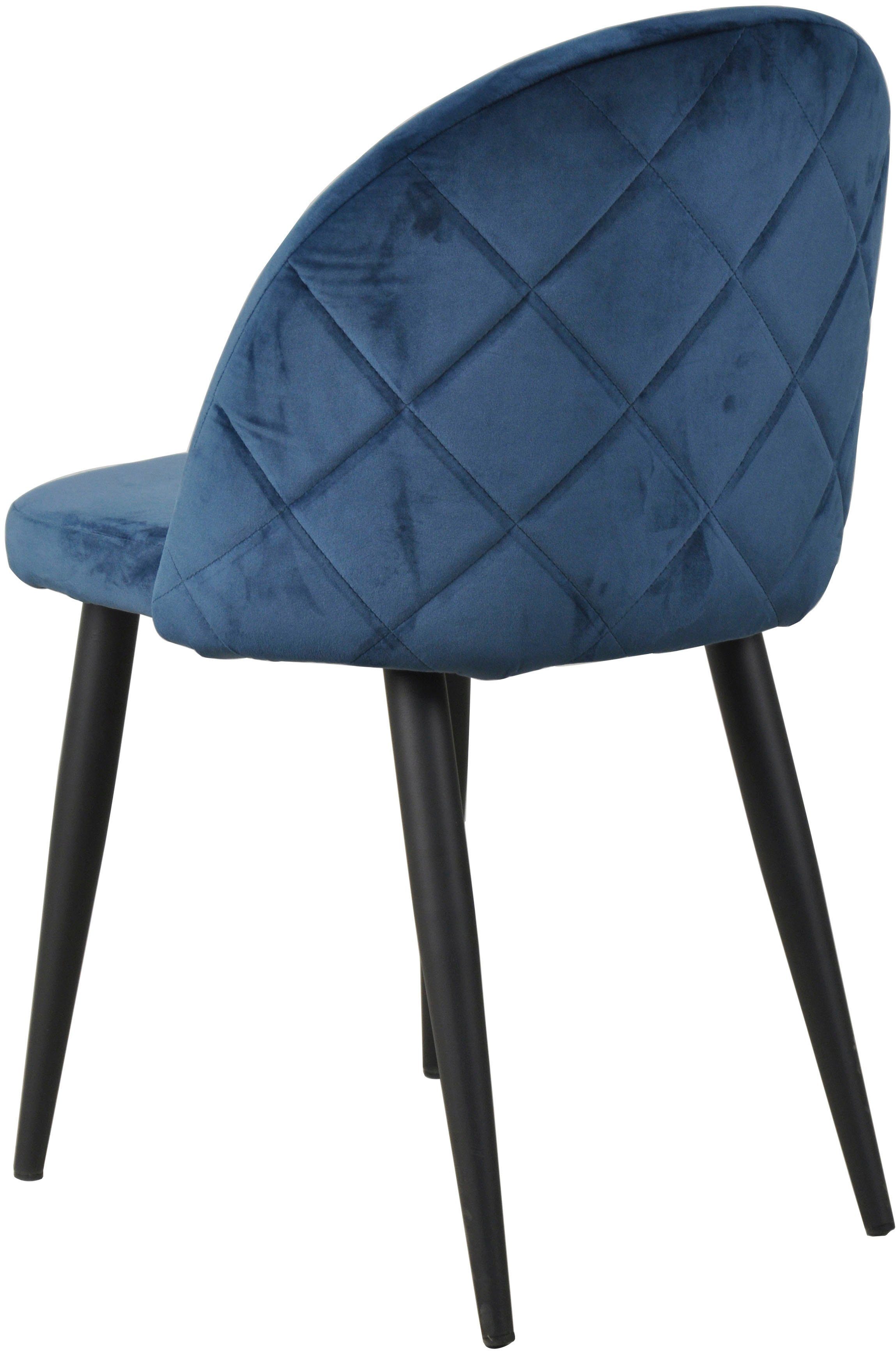 blau 2 SIT (Set, Sit&Chairs Samtvelours mit Polsterstuhl St), weichem