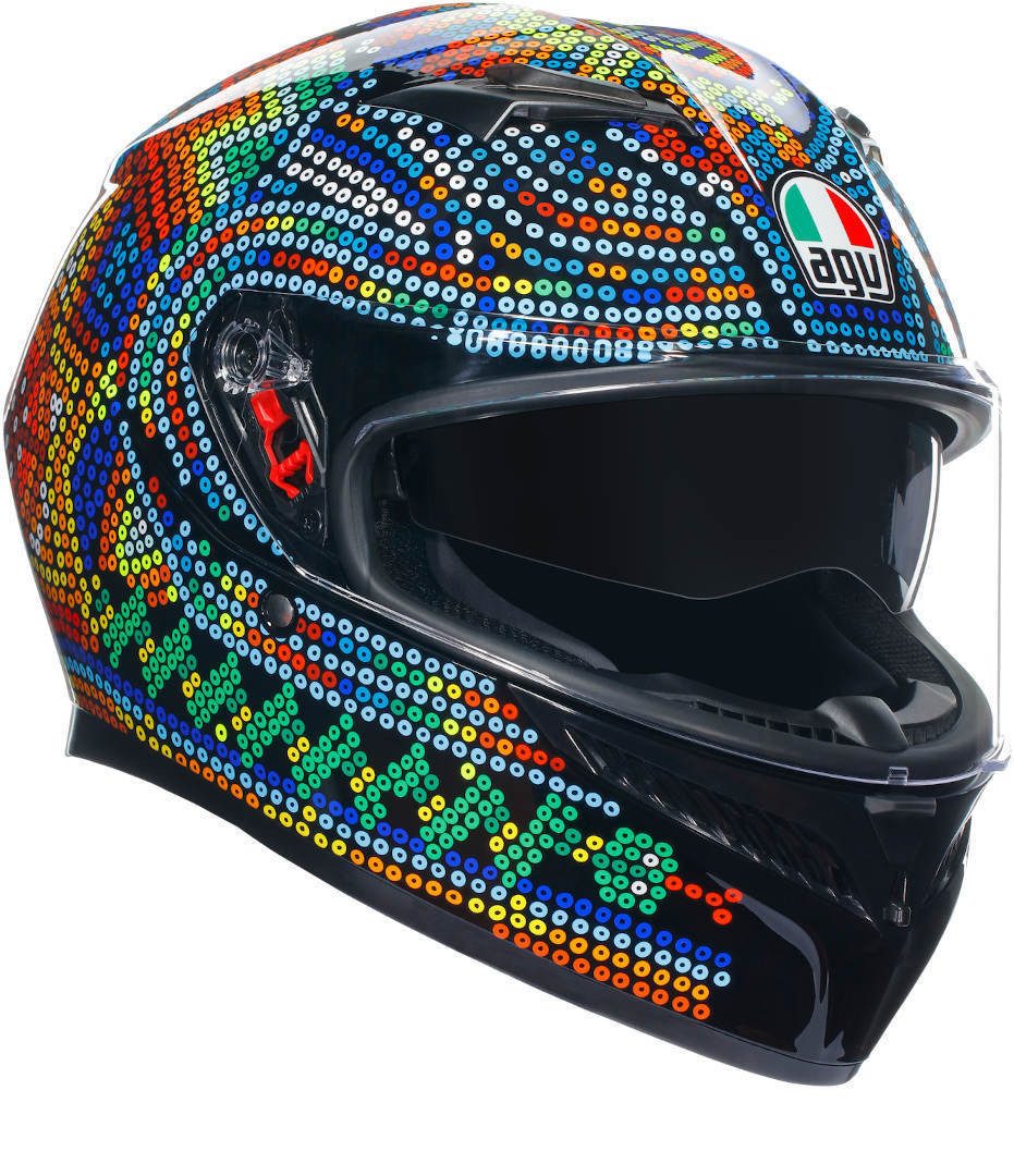 AGV Motorradhelm K3 Rossi Winter Test 2018 Helm, vorbereitet für Kommunikationssystem,integriertes Sonnenvisier