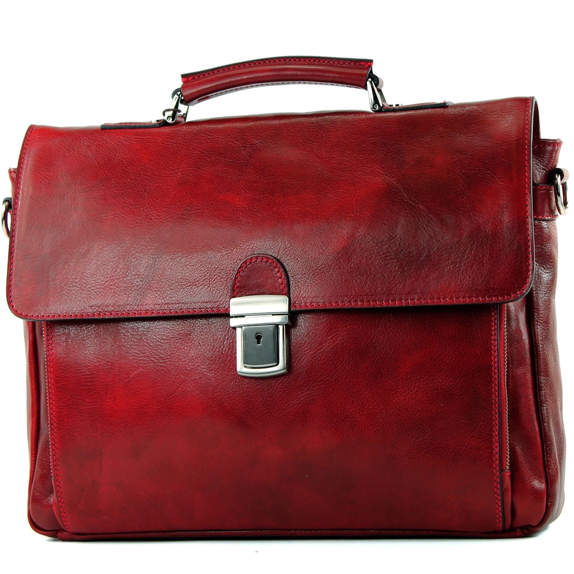 modamoda de Schultertasche A010_v3, Echtleder Handmade in Italy