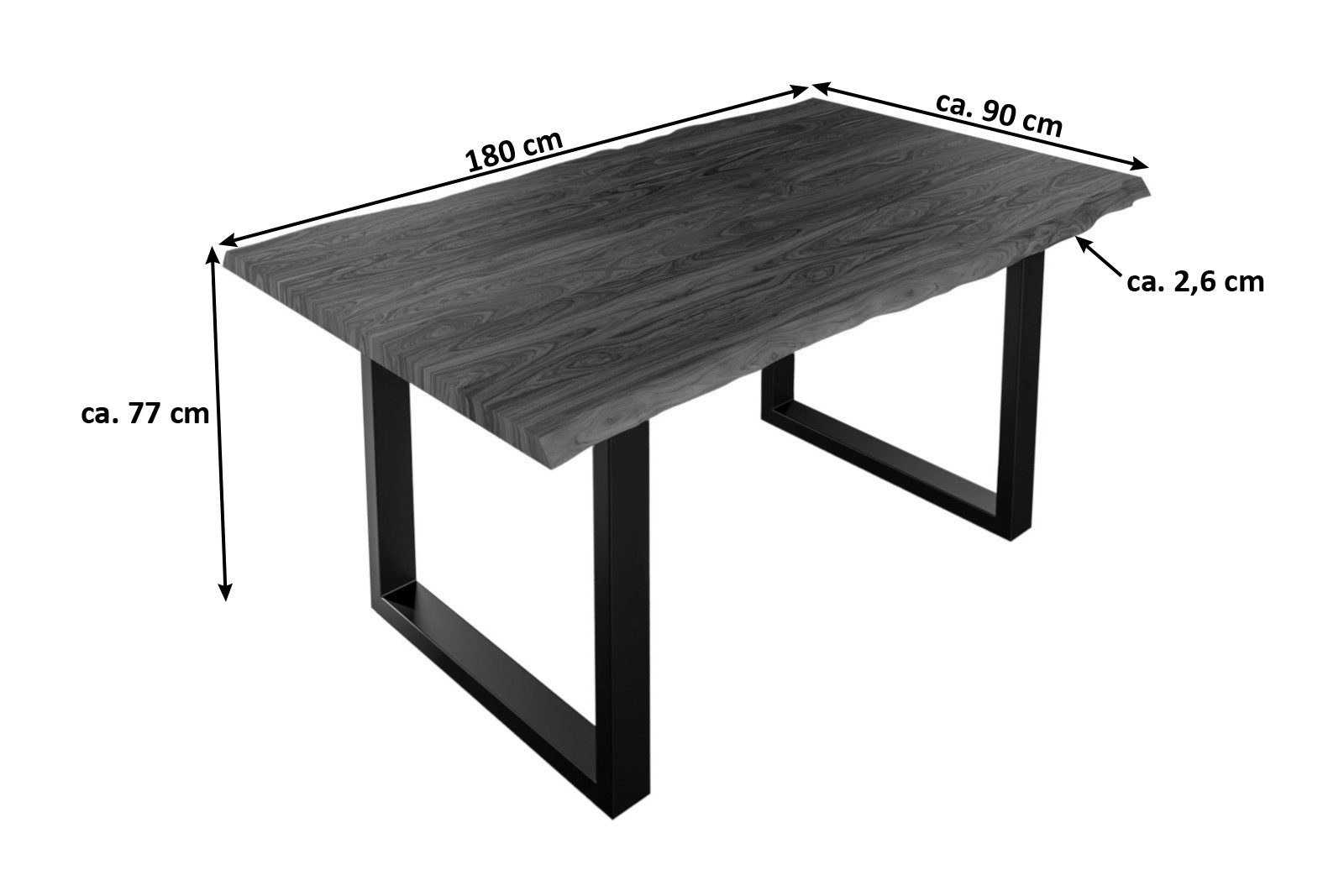 Loreno® Baumkantentisch Lauren, Tisch Baumkante 180 günstig online kaufen