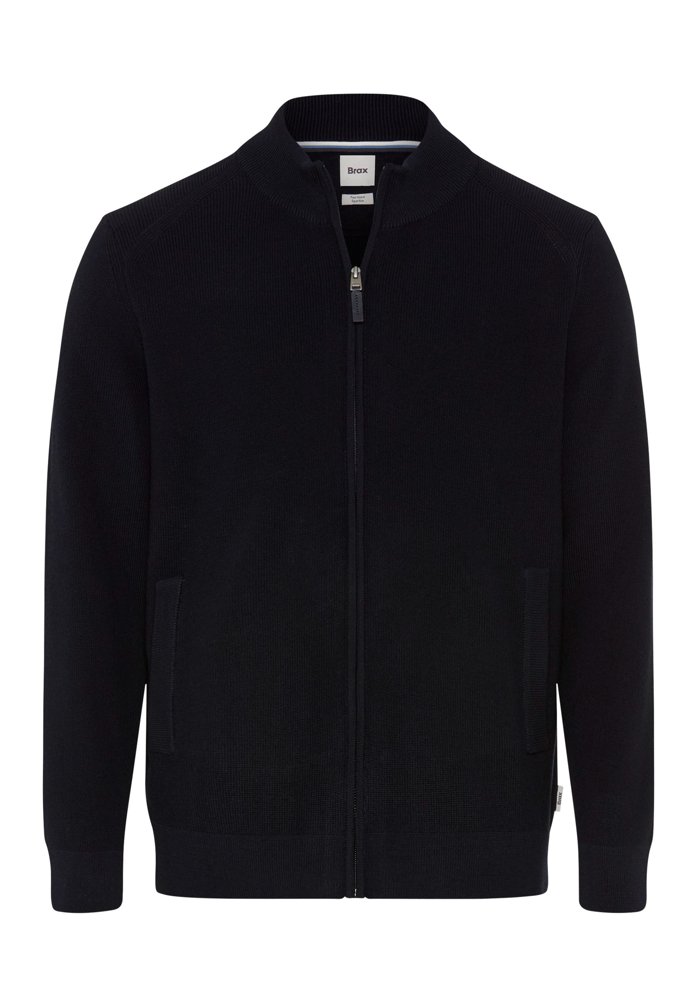 Brax Strickjacke Style JOHN Feel Good Sportive: Strickjacke im Woll-Baumwoll-Mix – Bild 5 von 5