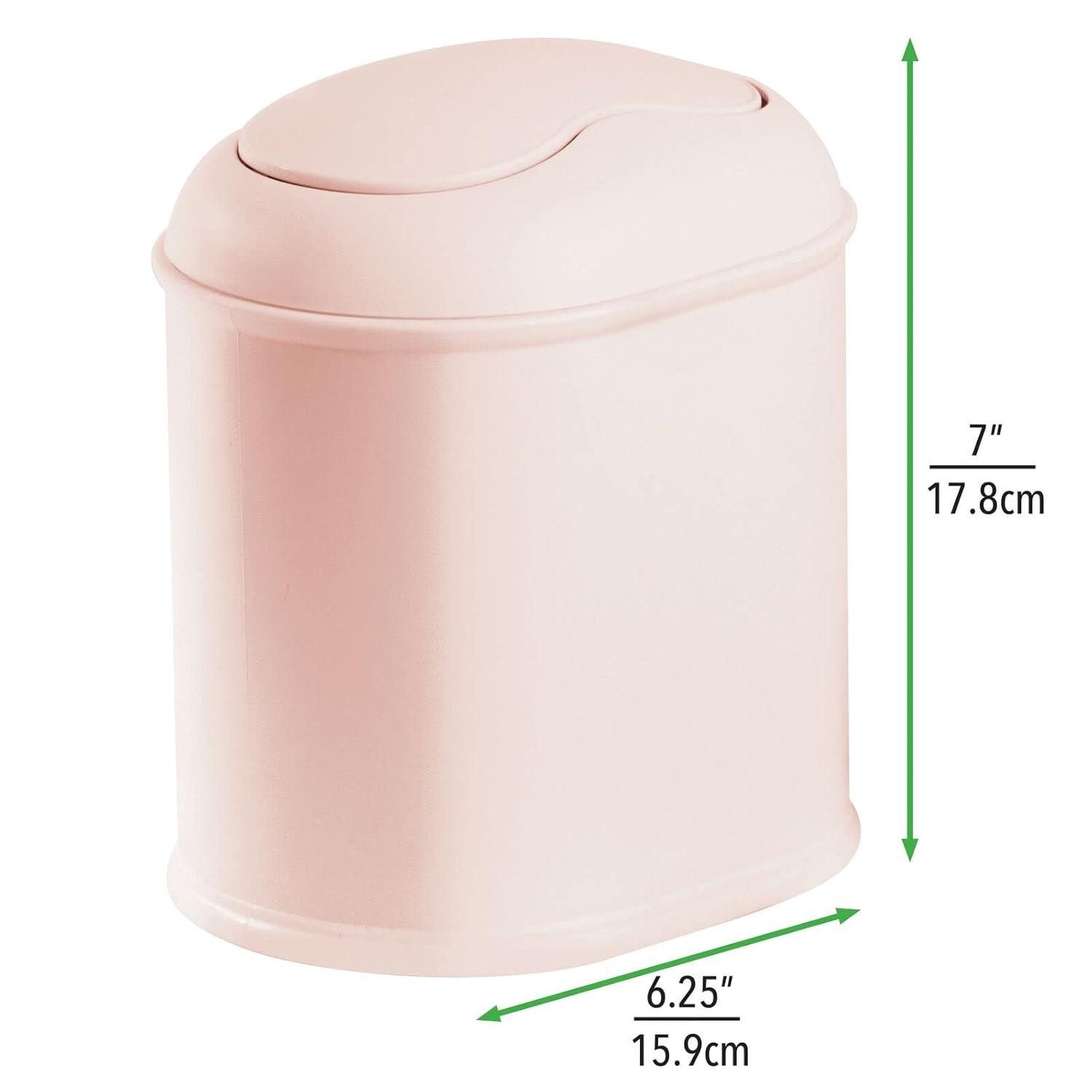 mDesign Badaccessoire-Set Mülleimer Kosmetikeimer Schwingdeckel Abfalleimer 2er Set mDesign he