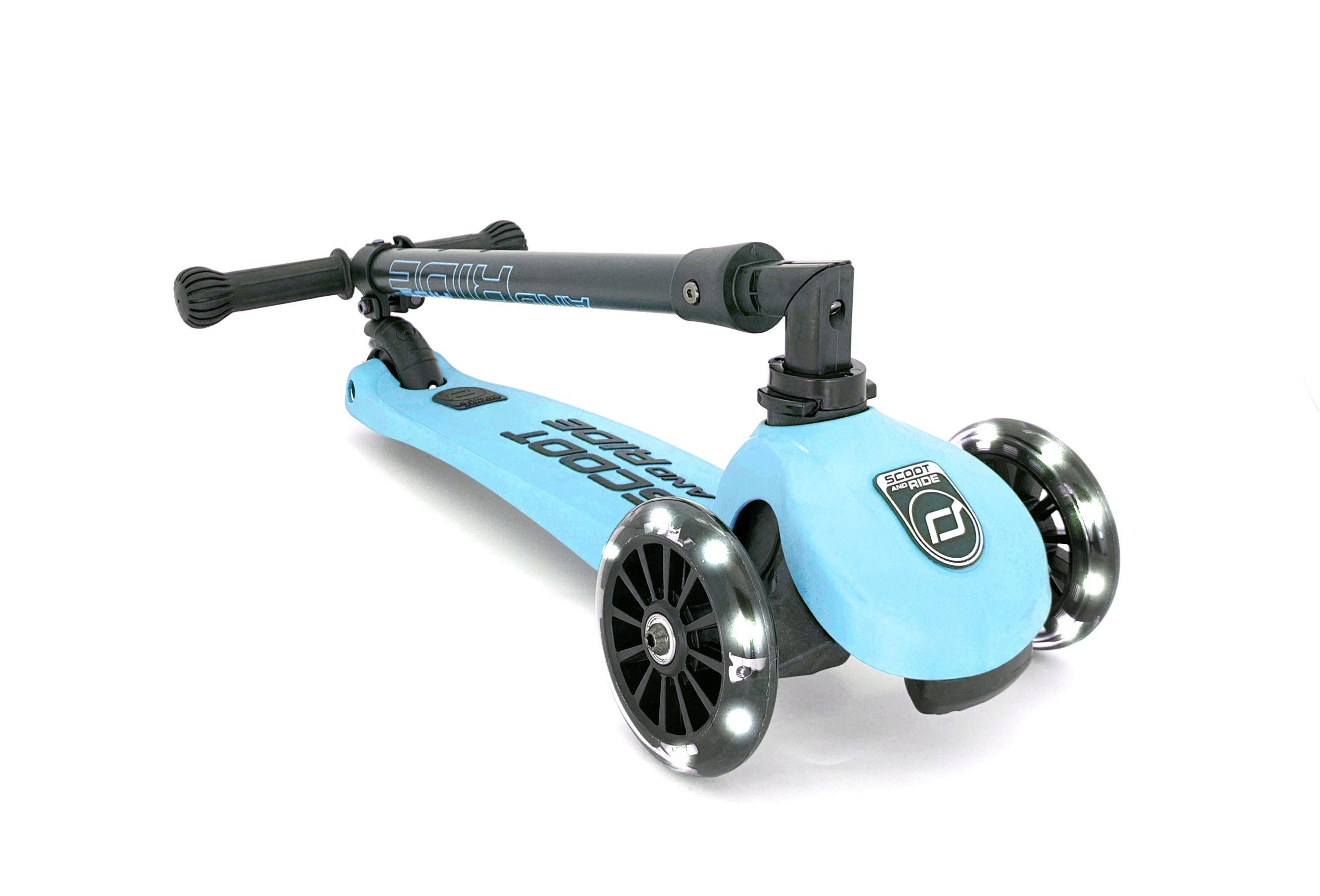 Scoot and Ride Dreiradscooter Highwaykick 3 LED Blueberry, Kinderroller in Hellblau