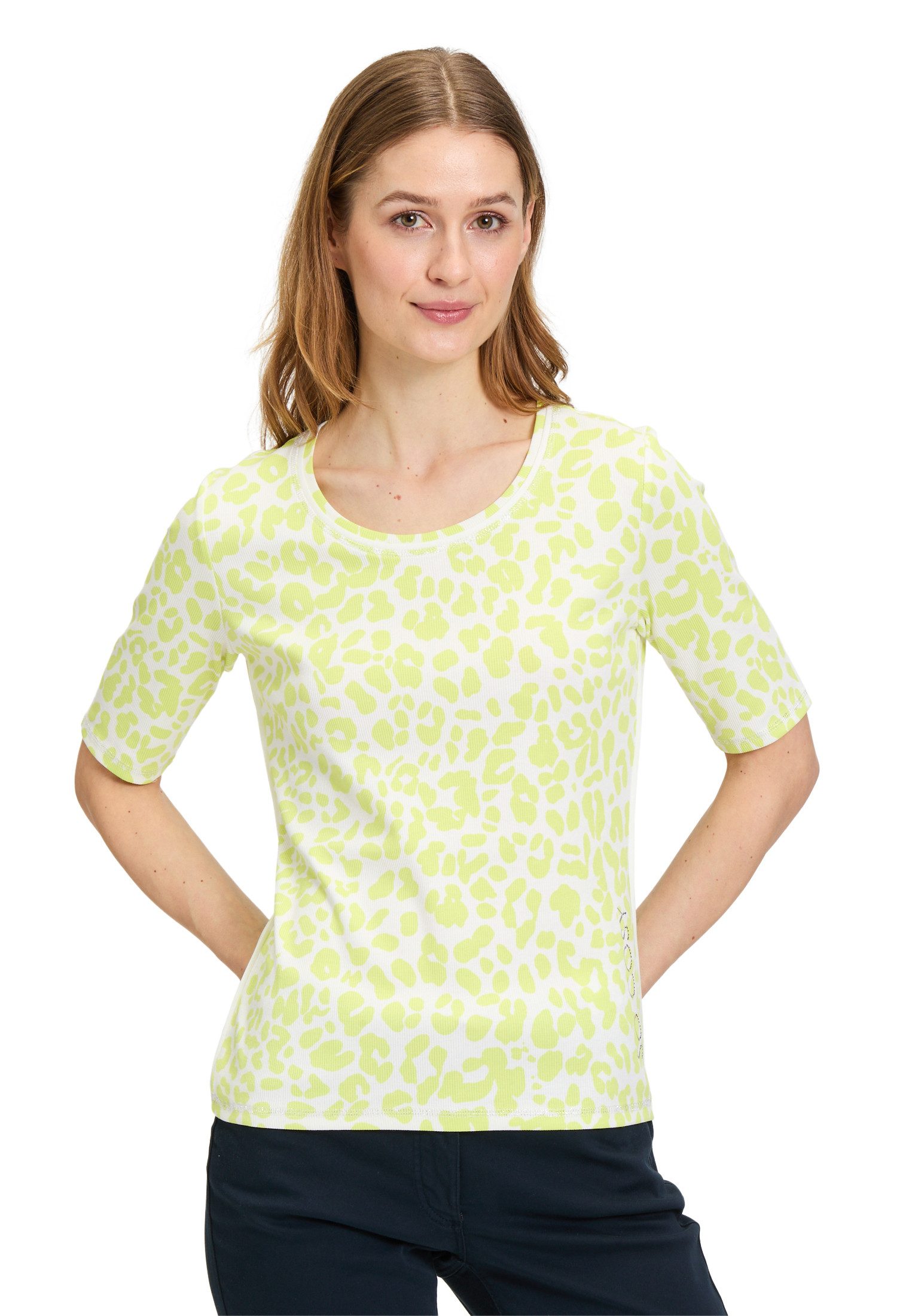 Kurzarmshirt Betty Barclay Basic Shirt mit Rippenstruktur
