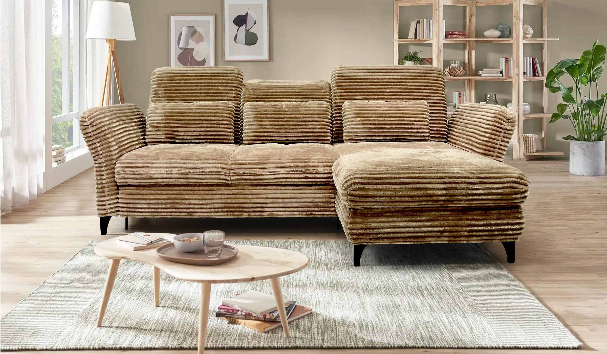 Hygger Möbelhaus Ecksofa Eva L-Form, B/T/H: günstig online kaufen