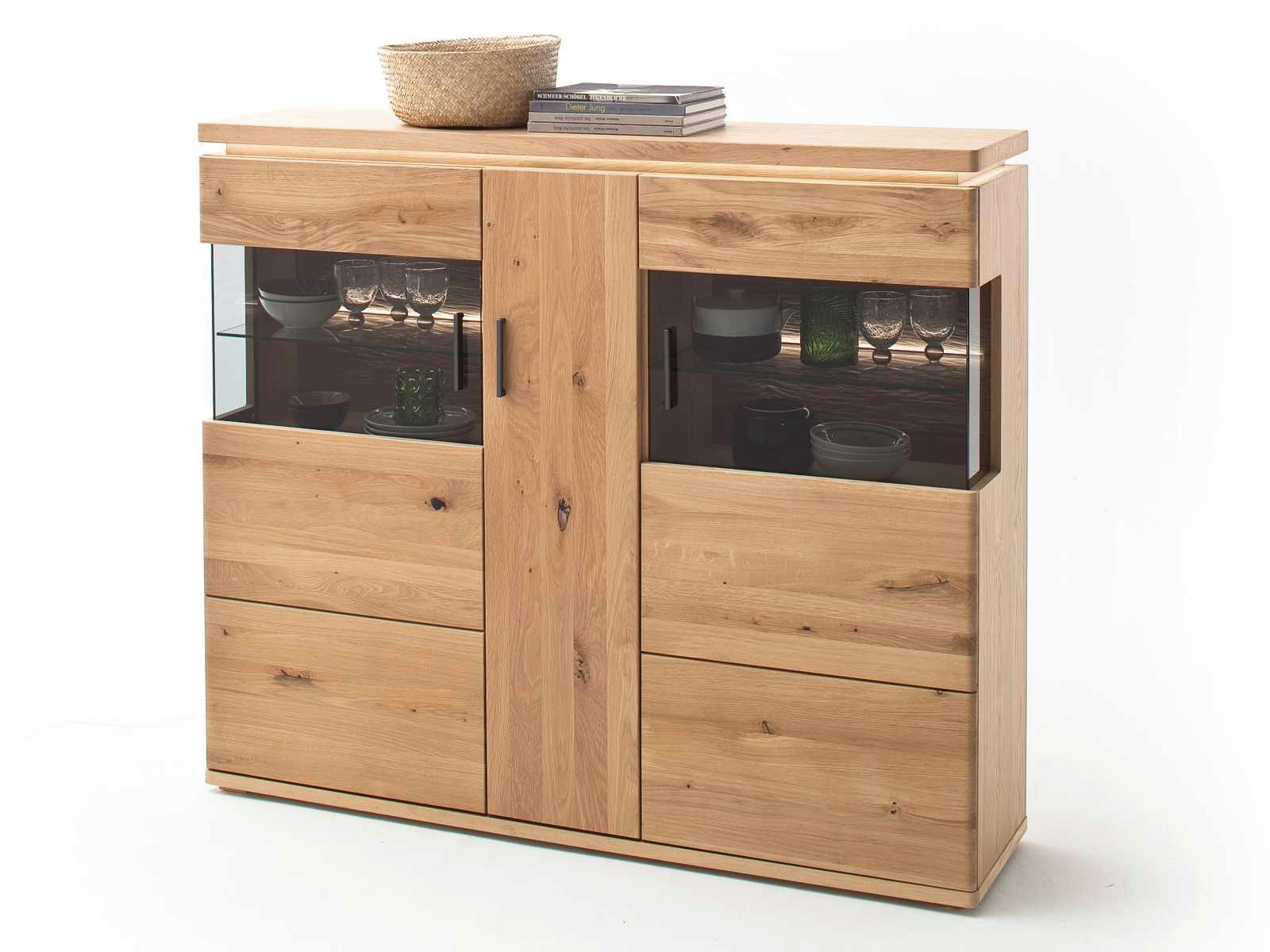 Casamia Highboard Highboard Braga Hochanrichte 3-türig Balkeneiche Bianco geölt