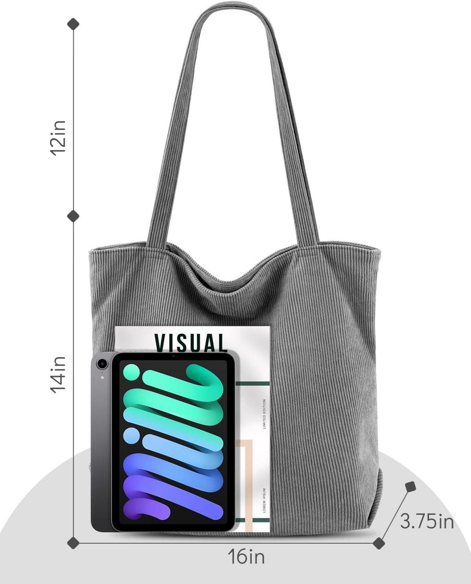 LuxusKollektion Shopper Cord Uni Tasche Shopper günstig online kaufen