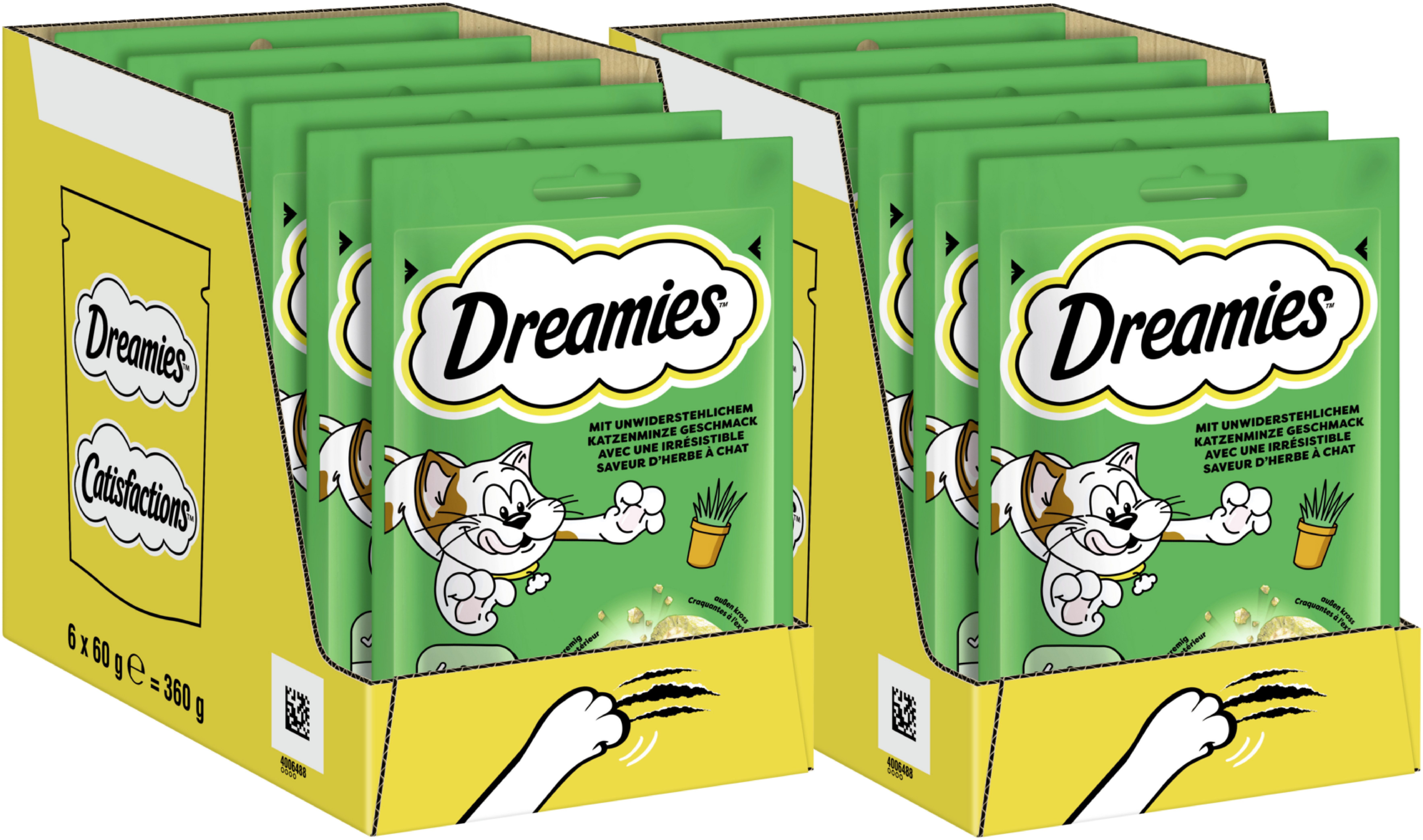 Dreamies DREAMIES™ Katzenminze 12 x 60g, Snack für: Katze