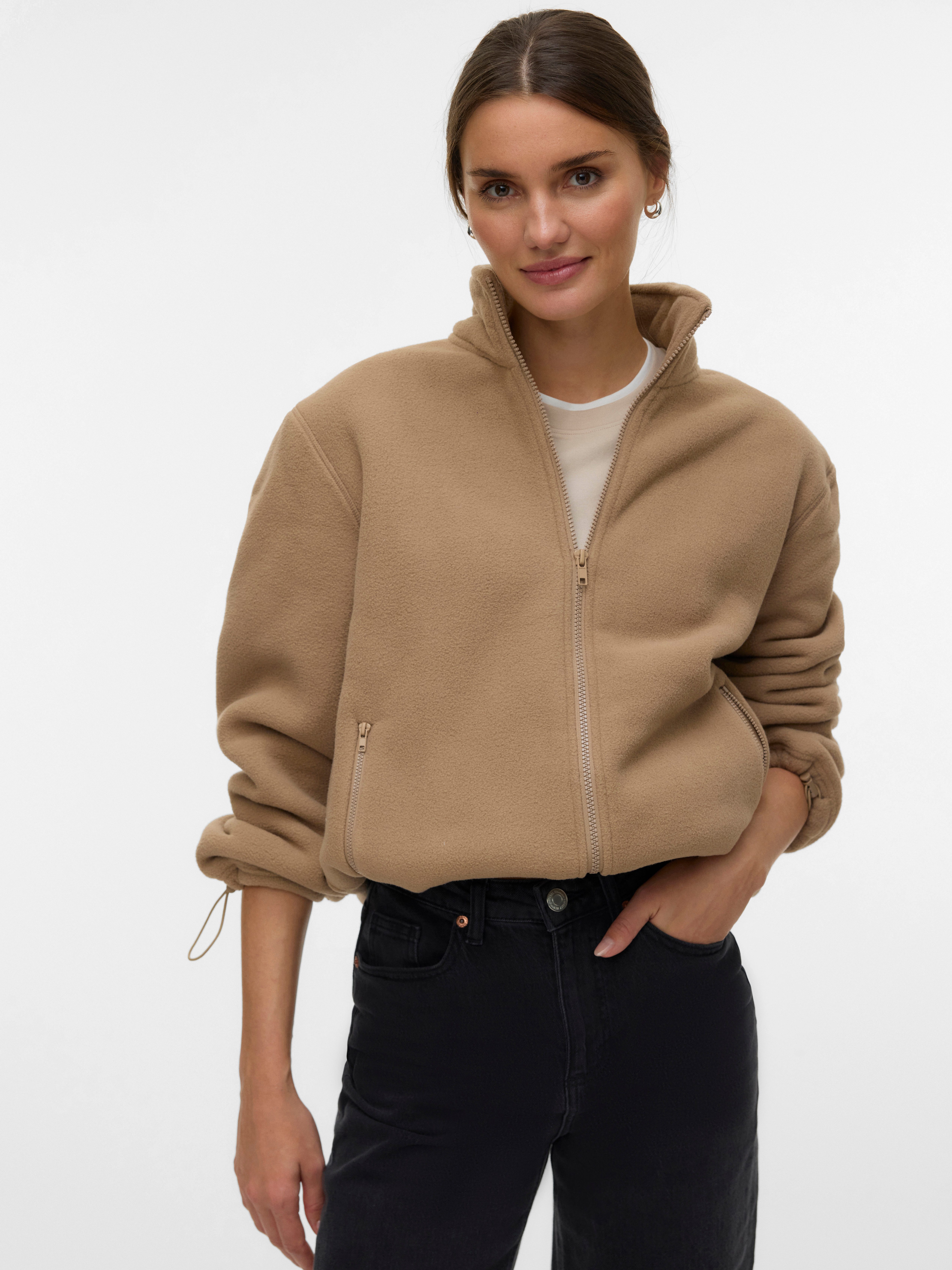 Vero Moda Fleecejacke VMJANNIE LS FLEECE ZIP JACKET EXP Kunstfaser
