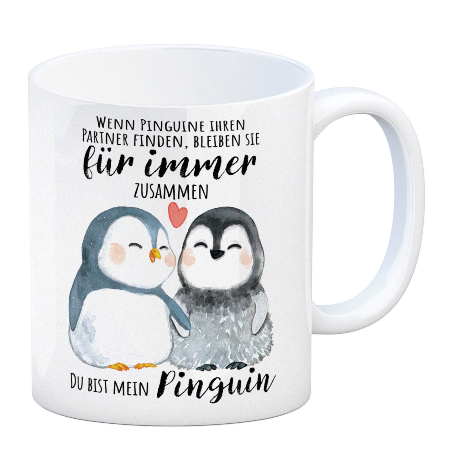 speecheese Tasse Pinguin Kaffeebecher mit Spruch Du bist mein ewiger