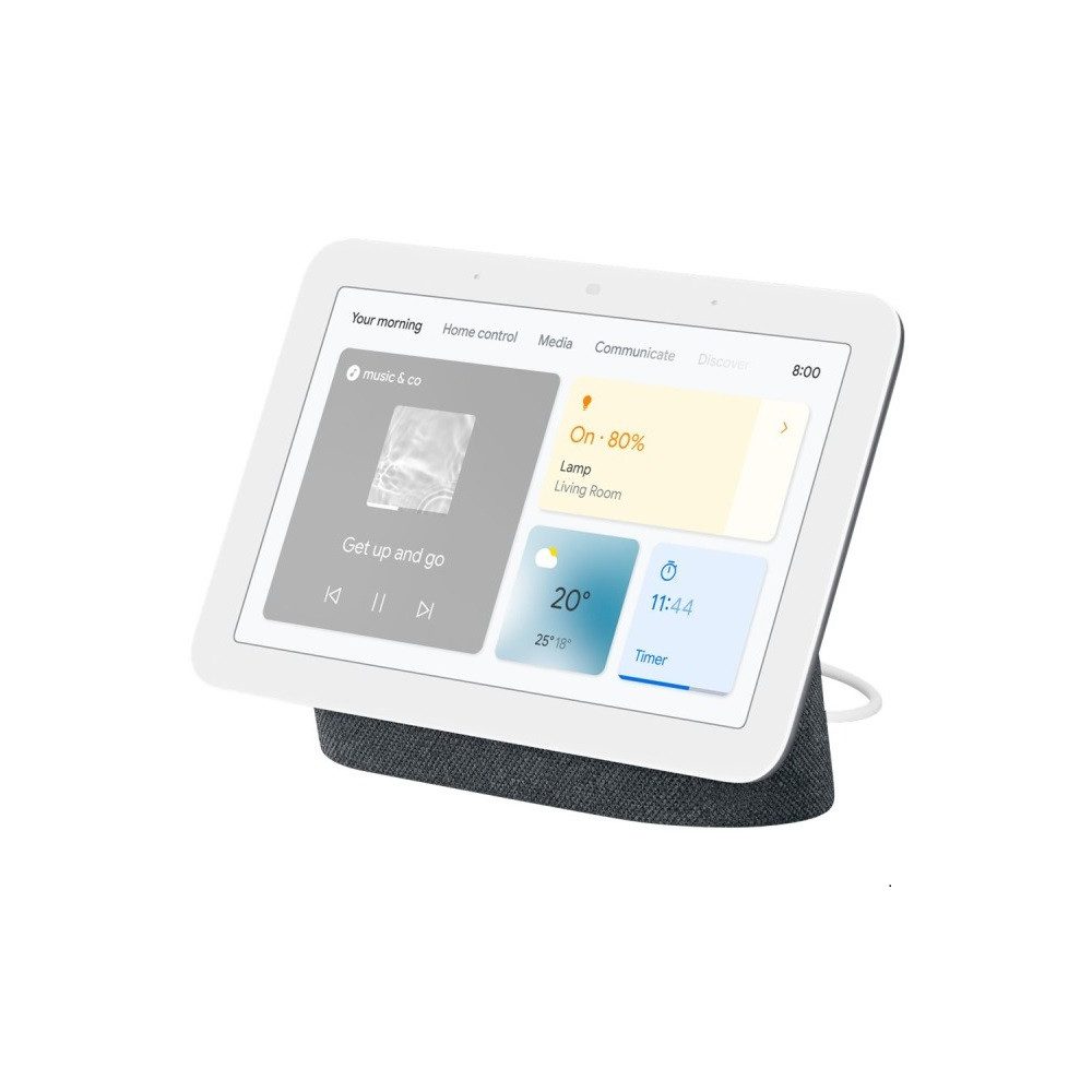 Google Nest Hub (2. Generation) Smart Display Home Assistant Sprachgesteuerter Lautsprecher (Bluetooth, WLAN, Sprachsteuerung, Touchbedienung)