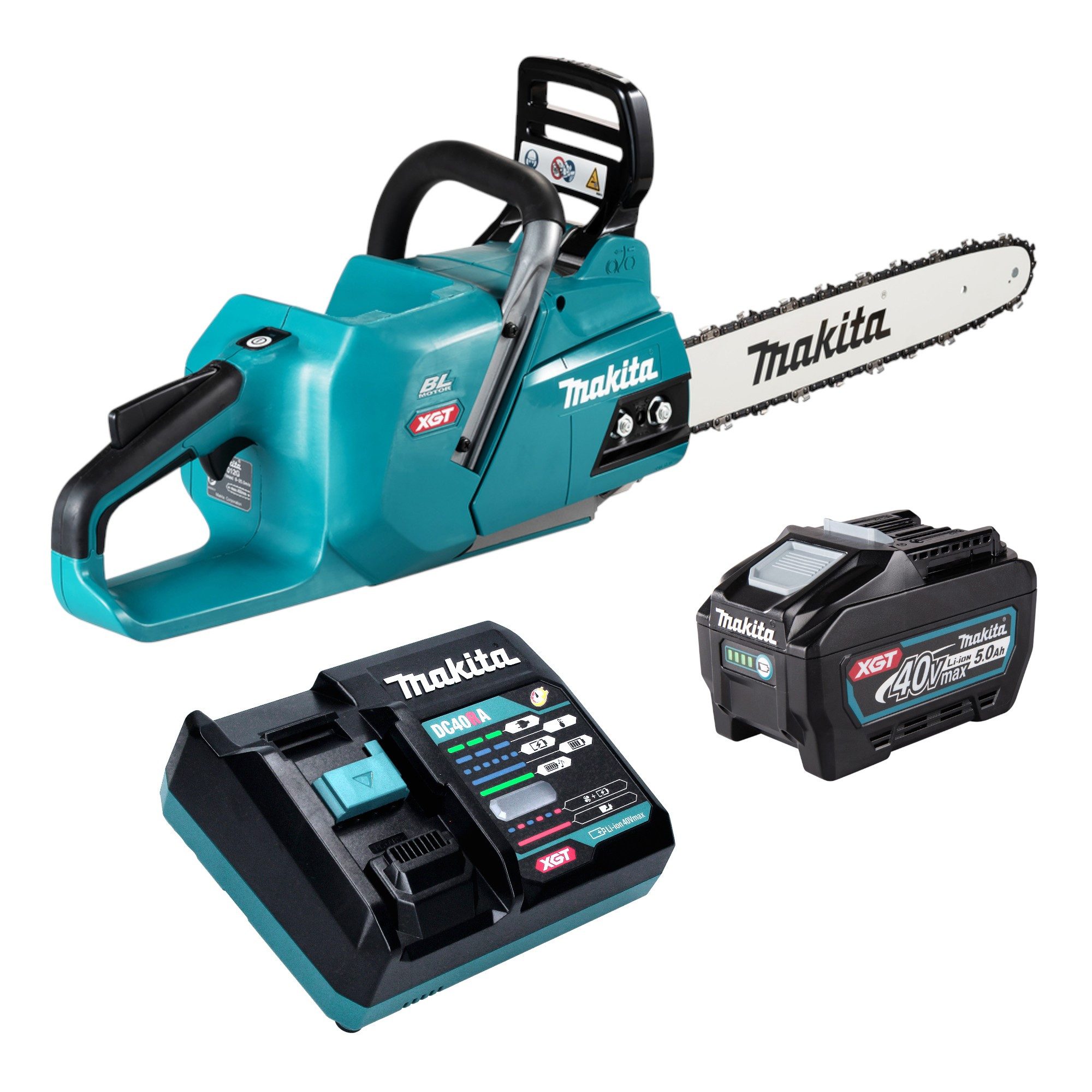 Makita Benzin-Kettensäge UC 012 GT101 Kettensäge 40 V max. 40 cm + 1x Akku 5,0 Ah + Lader
