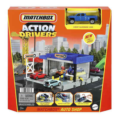 Mattel® Spielwelt Mattel HDL34 - Matchbox - Action Drivers - Werkstatt Spielset mit Fahr