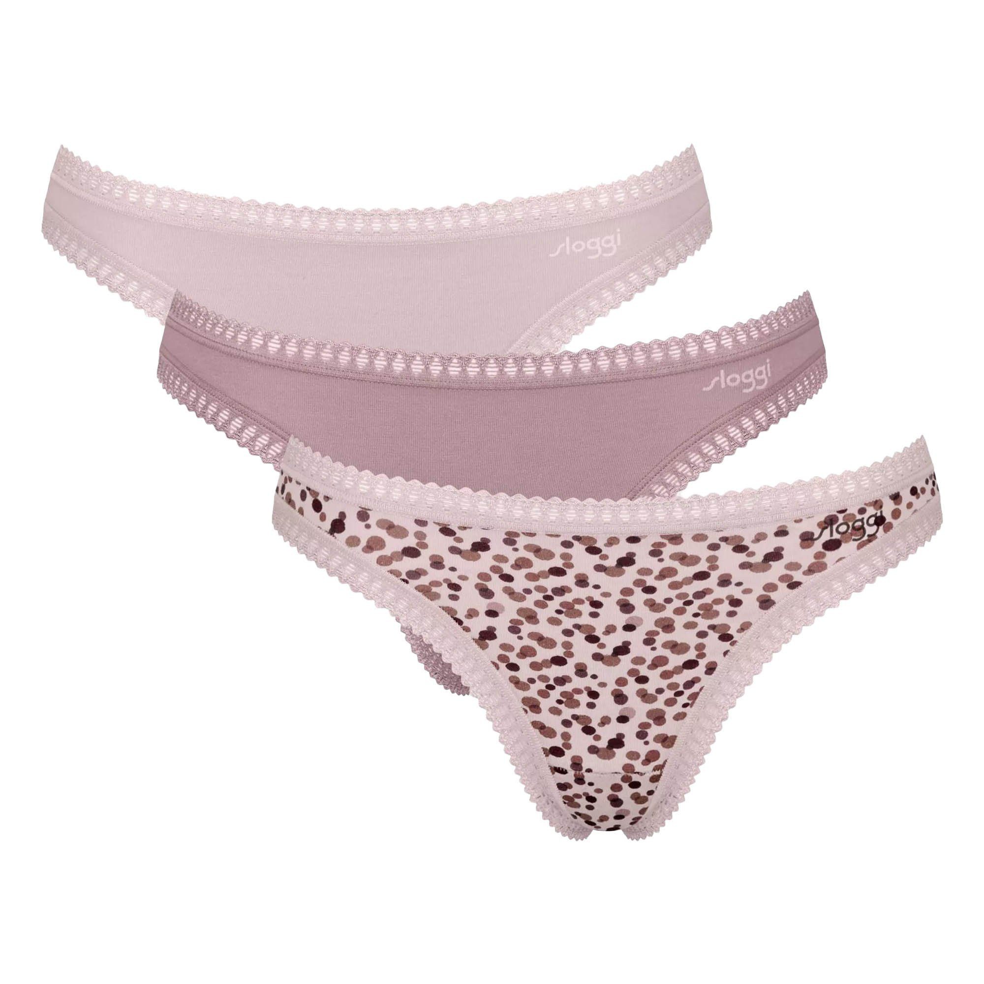 String Damen String 3er Pack Baumwolle