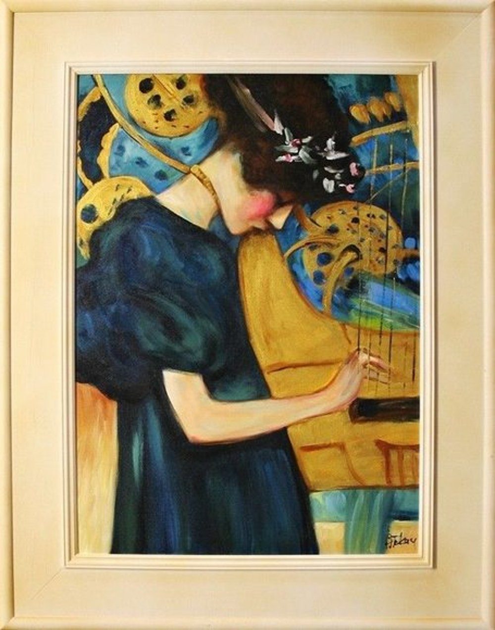 JVmoebel Gemälde Gustav Klimt »G06795«, jedes Bild ein Unikat, handgearbeitet