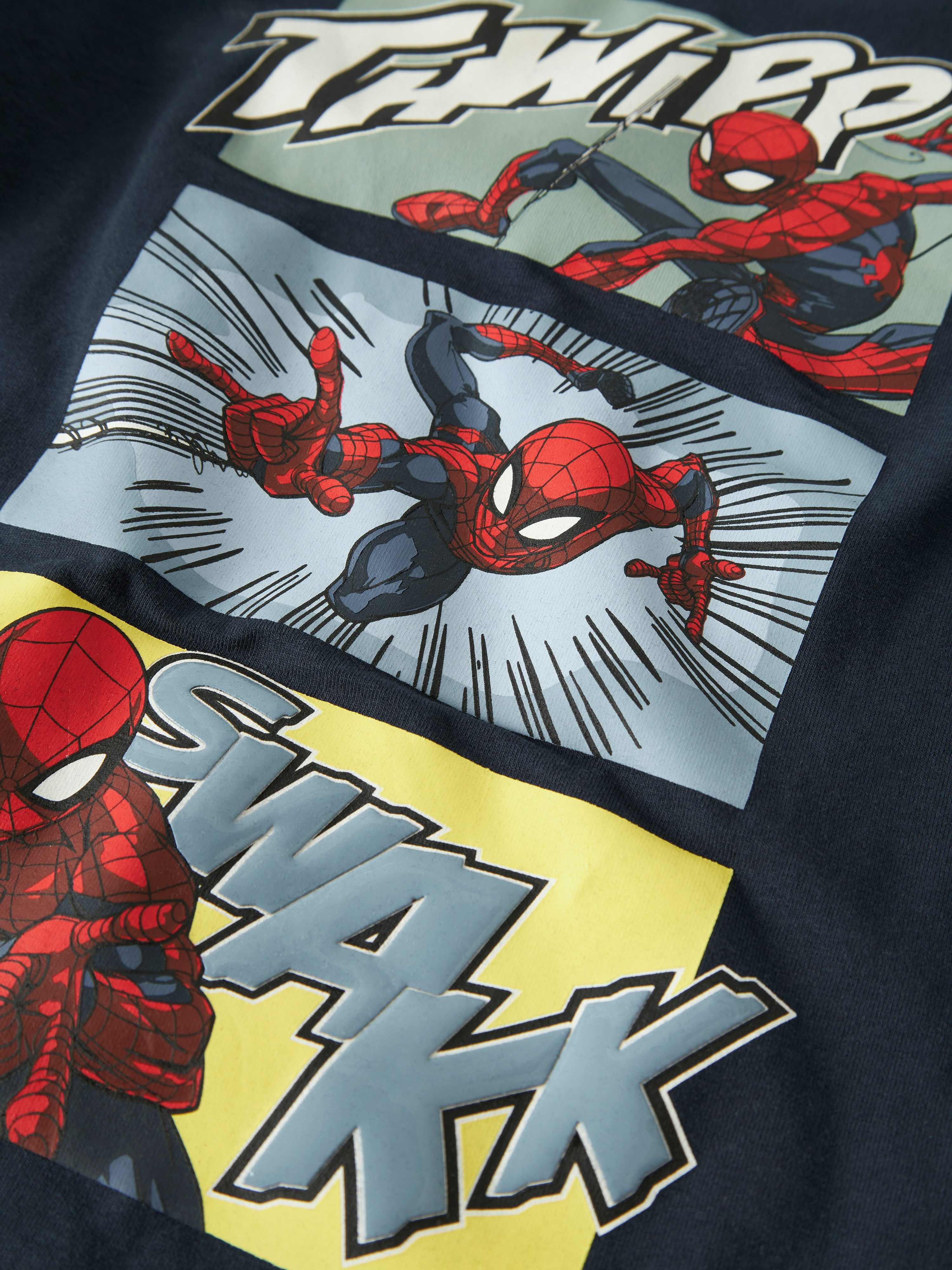 Name It T-Shirt NMMJARL SPIDER LS NREG TOP NOOS MAR Baumwollmischung, regular fit – Bild 4 von 4