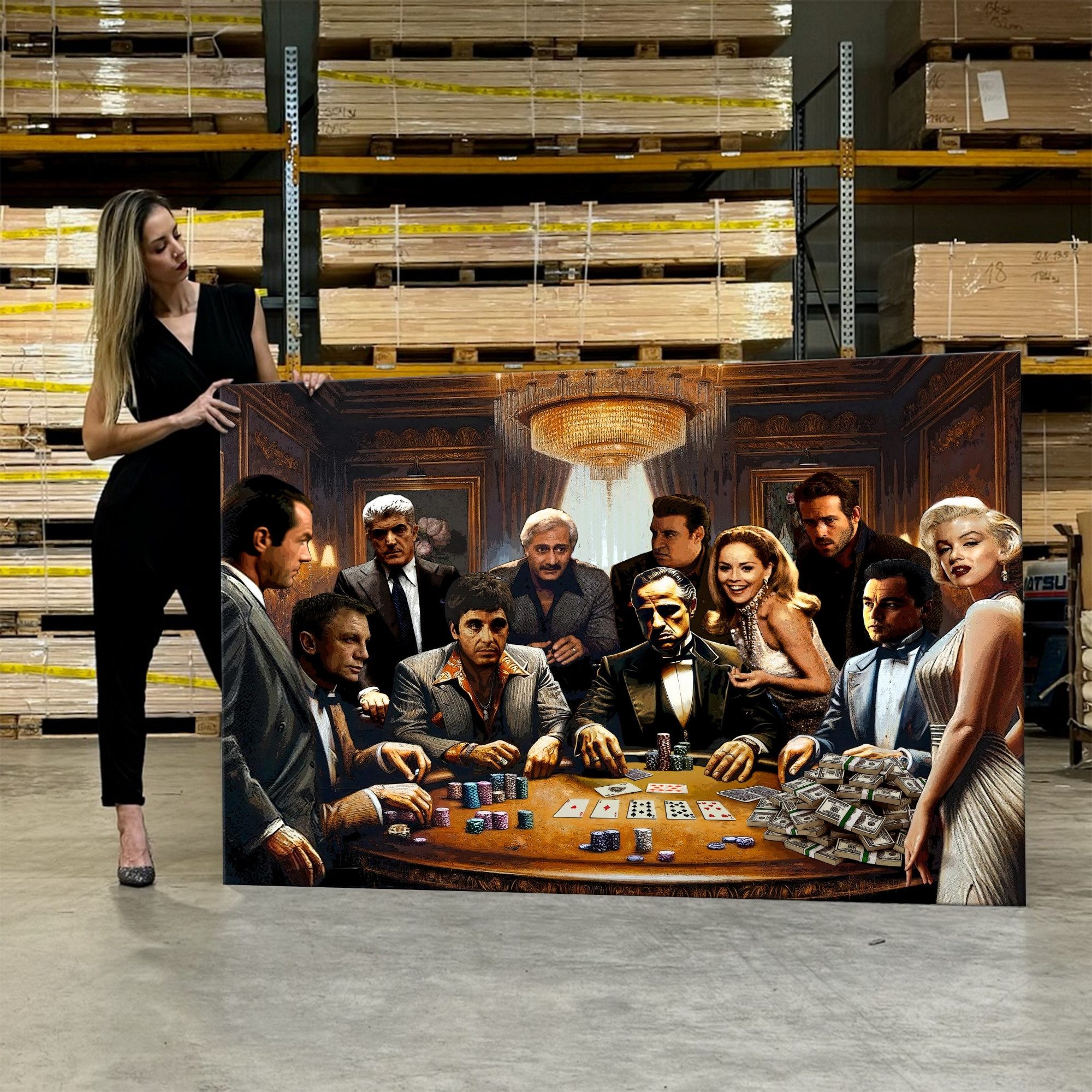 Artmazing Leinwandbild Hollywood Hold'Em, Hollywood Hold'Em, gesp. auf FSC Echtholz-Keilrahmen, in versch. Größen