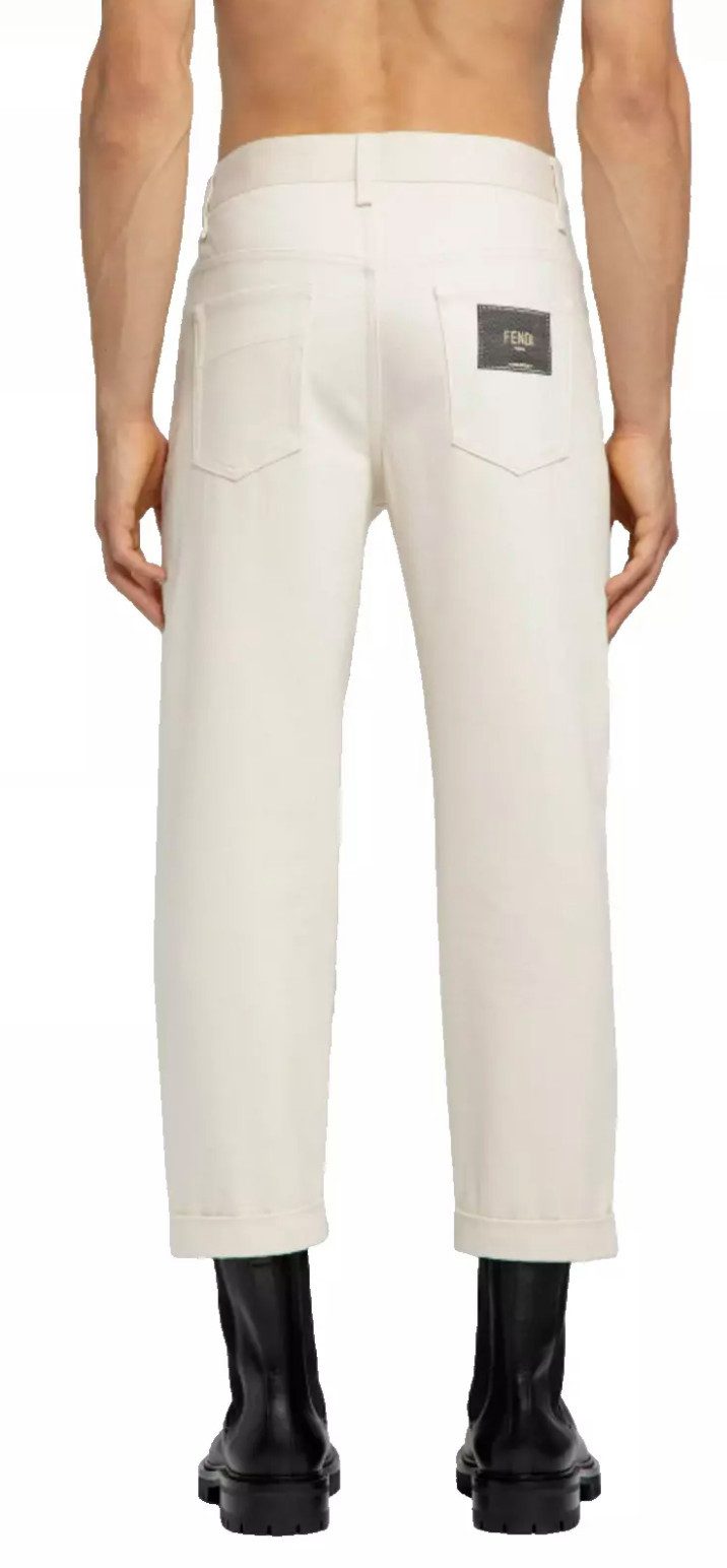 FENDI 5-Pocket-Jeans Roma High-Waist-Jeans High-Waist, leicht verkürztes Karottendesign