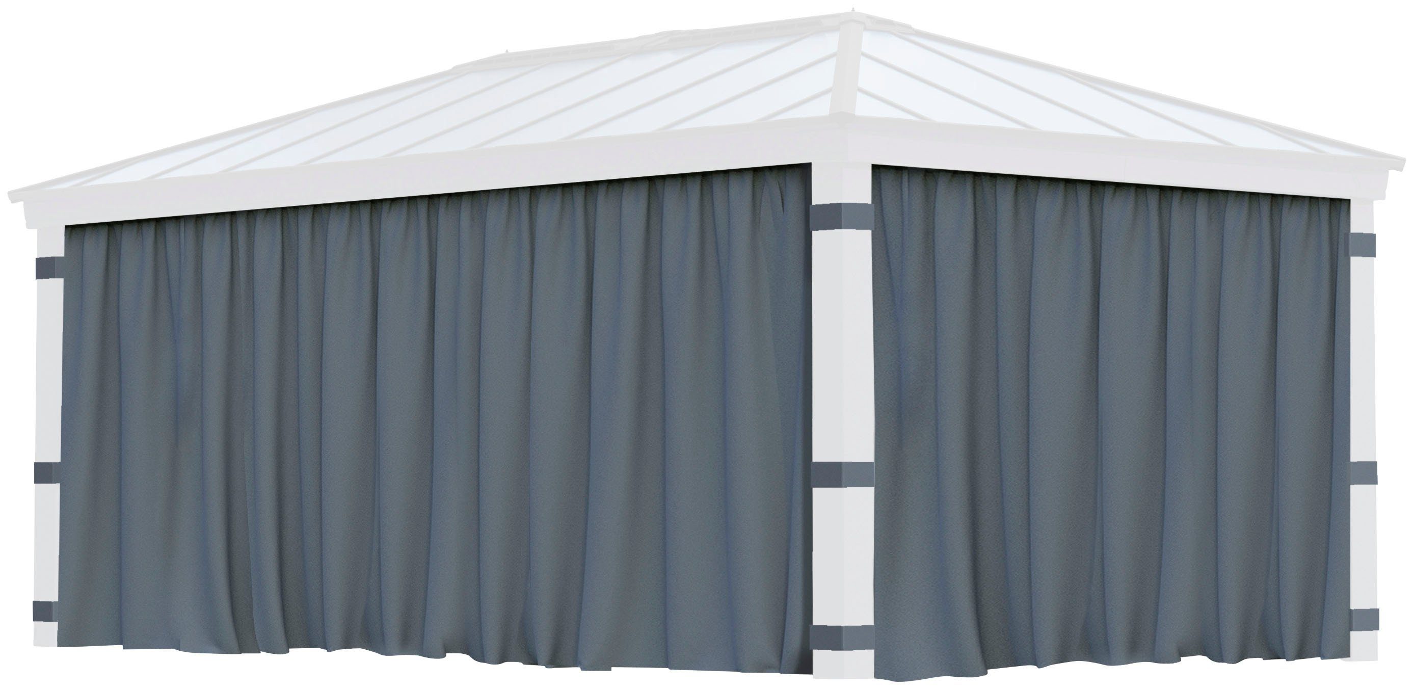 Palram - Canopia Pavillonseitenteil Dallas, 507x212 cm, Vorhangset Dallas 212 x 507cm