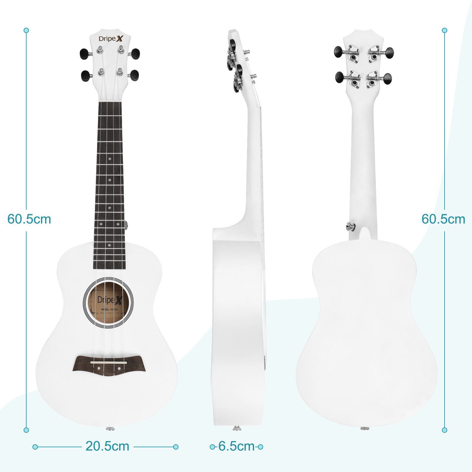 NAIMP Ukulele Kleine Gitarre 23 Zoll Konzert Ukulele Set