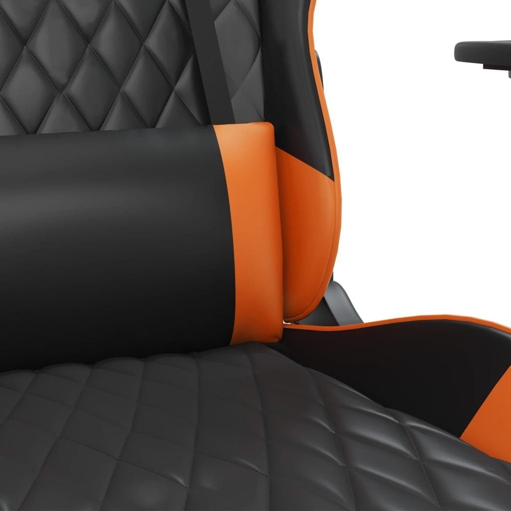 vidaXL Gaming-Stuhl Gaming-Stuhl und Schwarz | Kunstleder Schwarz (1 St) Orange Schwarz und mit Massagefunktion Orange und Orange