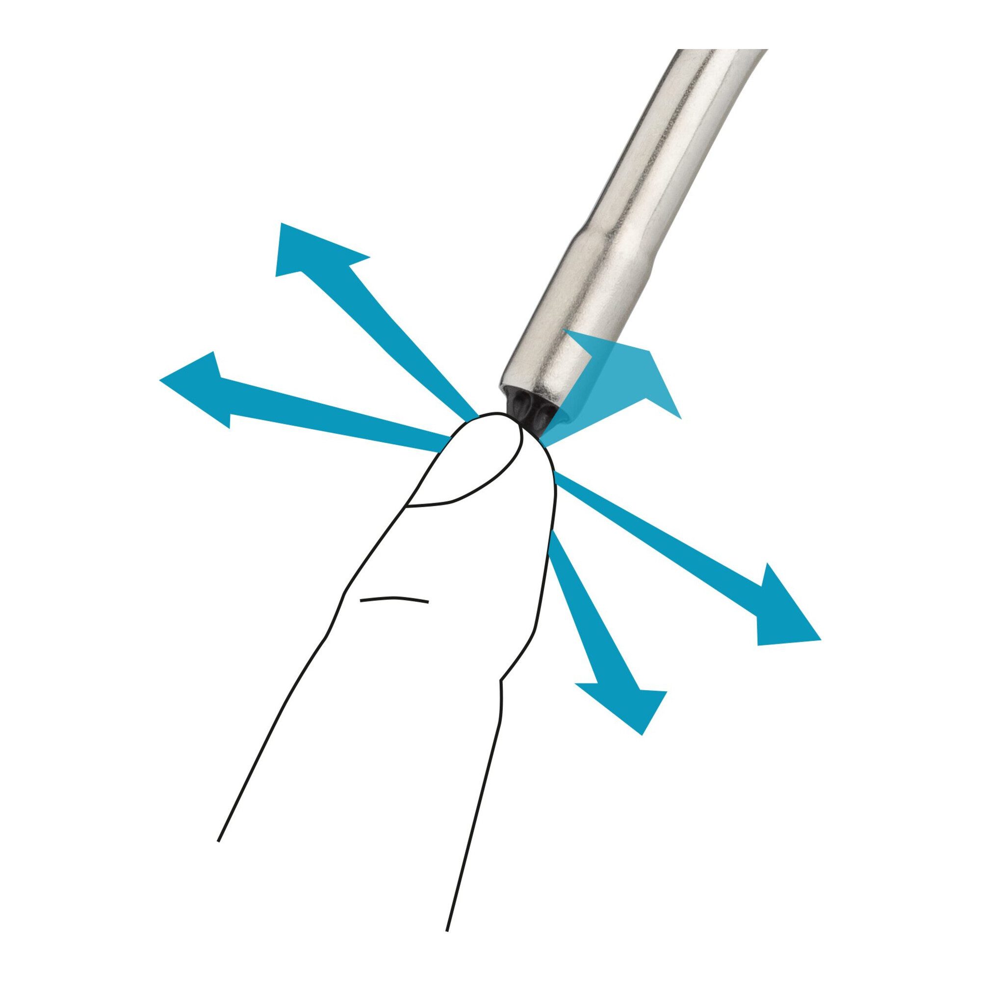 HAZET Ausblaspistole HAZET Ausblaspistole 100 mm, geräuscharm mit gebogenem Rohr 9040P-3