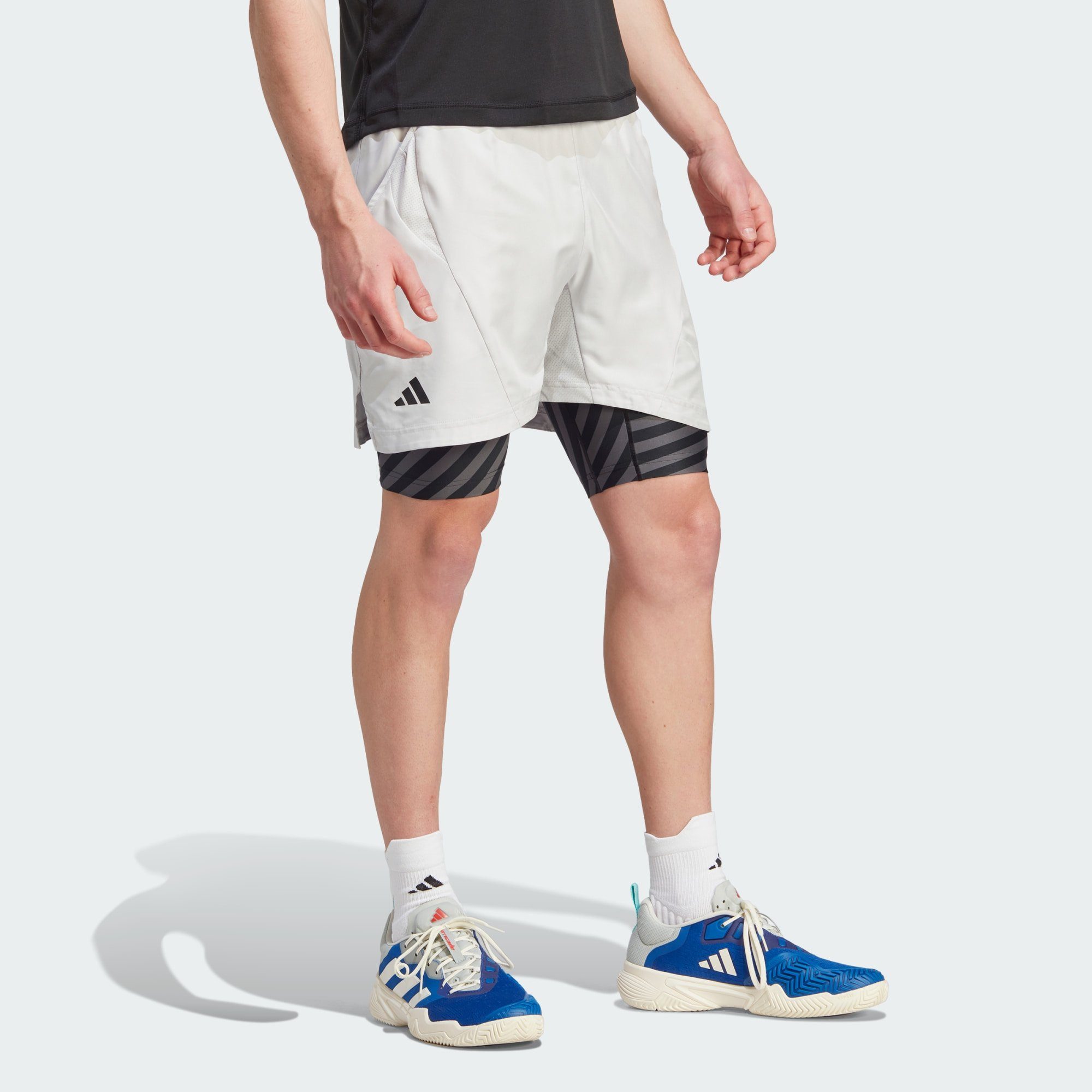 adidas Performance TENNIS One Funktionsshorts AEROREADY TWO-IN-ONE PRO Grey SHORTS Grey One 