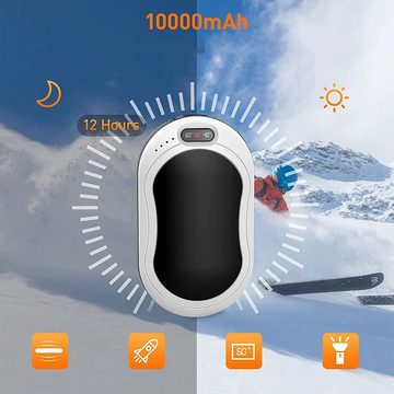 Gontence Handwärmer 10000mAh USB aufladbar und Digitalanzeige, elektrischer Taschenwärmer, Handwärmer,Taschenwärmer 1-tlg., mit Mehreren Heizstufen warmes Wintereschenk für Frau, Mann, Kinder