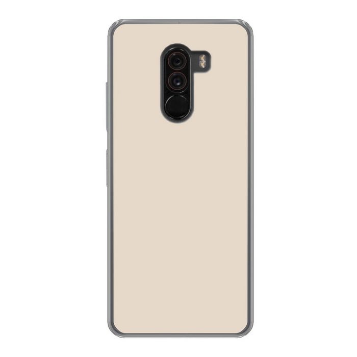MuchoWow Handyhülle Hell - Beige - Farbe - Unifarben Phone Case Handyhülle Xiaomi Pocophone F1 Silikon Schutzhülle