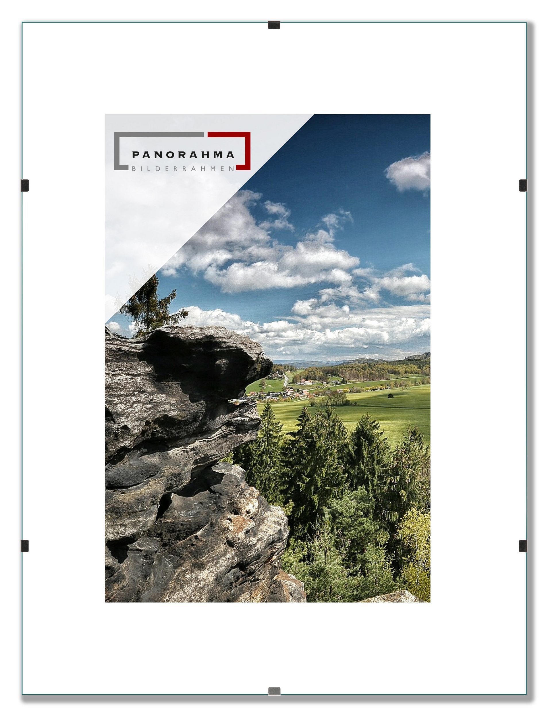 Panorahma Bilderrahmen Rahmenloser Bildhalter Cliprahmen, für 1 Bilder (Bildhalter), kein Set, zum Aufhängen