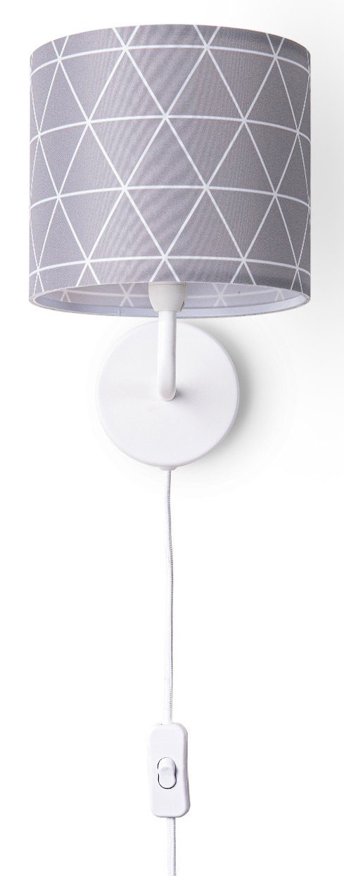 Paco Home Wandleuchte Stella 401, ohne Leuchtmittel, Stecker Flur Lampe Wohnzimmer âˆ…18cm Skandi Stil Kabel 3m E14 | Wandleuchten