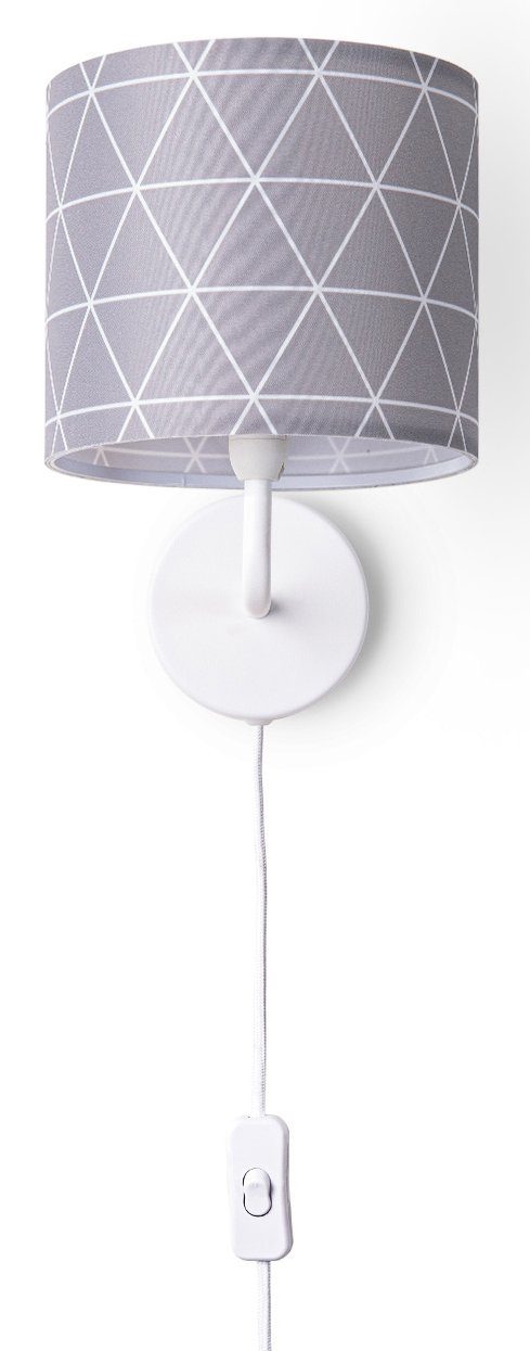 Paco Home ohne Wohnzimmer Stecker Stella Flur E14 3m 401, âˆ…18cm Wandleuchte Stil Kabel Lampe Skandi Leuchtmittel