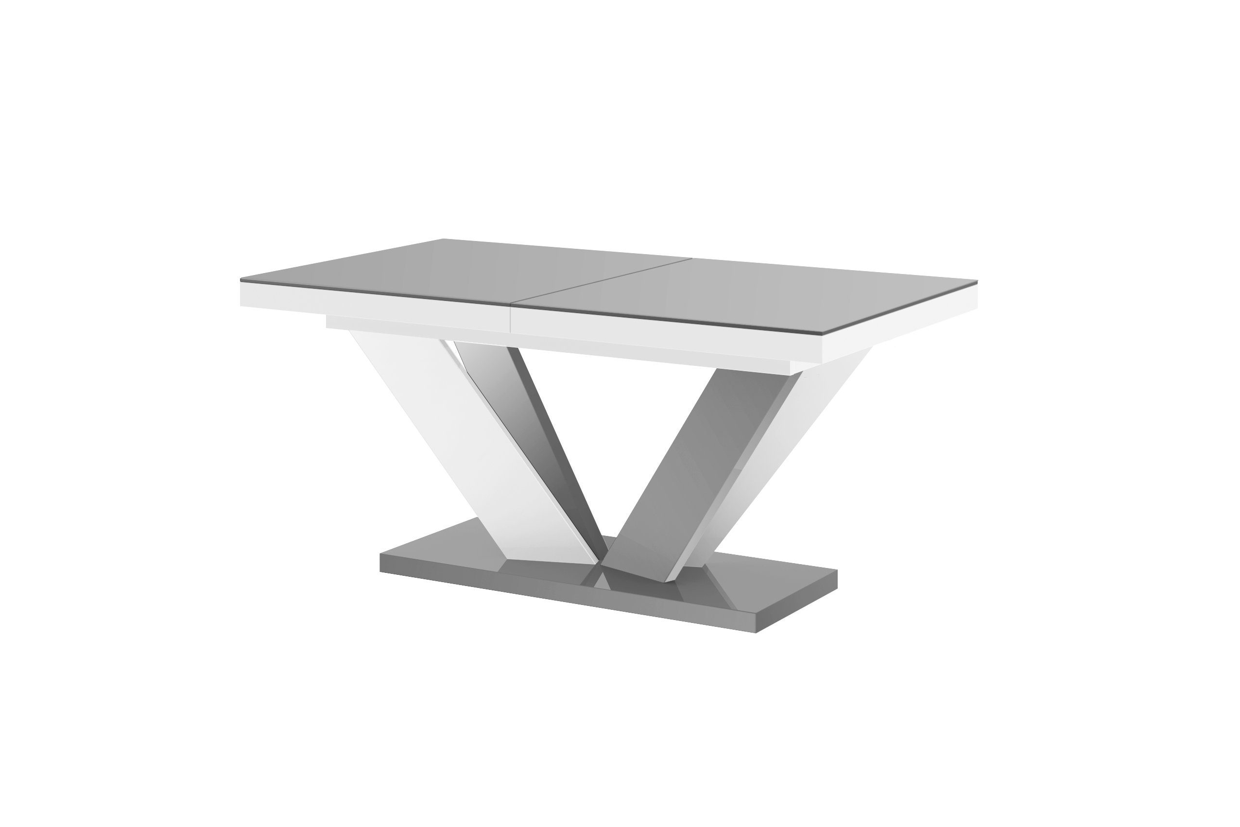 designimpex Esstisch Design Esstisch Tisch HEU-111 Hochglanz ausziehbar 160 bis 256 cm, Esstisch, Esszimmertisch, Tisch, Ausziehtisch, Küchentisch, Esszimmer