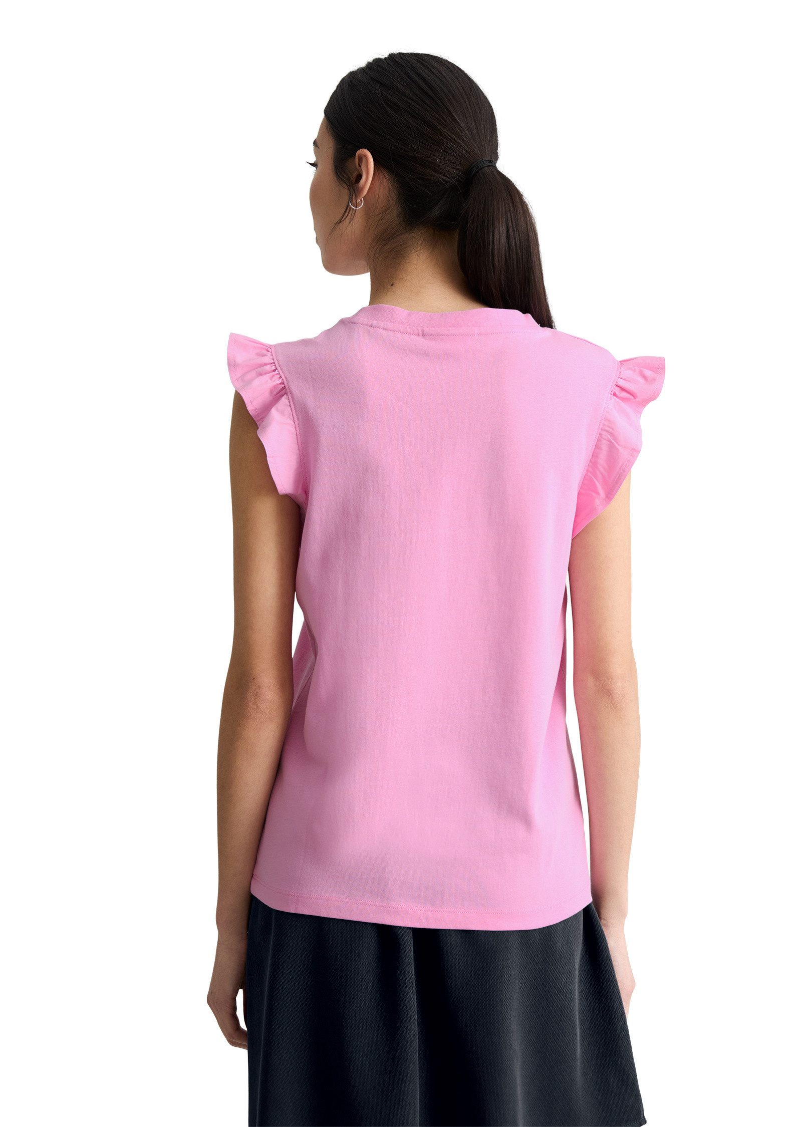 Marc O'Polo DENIM T-Shirt aus Material-Mix