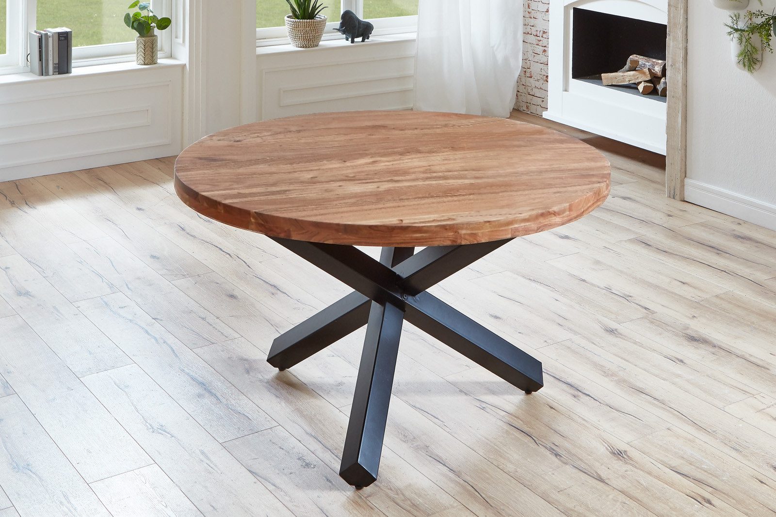 Loreno® Esstisch Runa, massives Akazienholz, 50mm günstig online kaufen