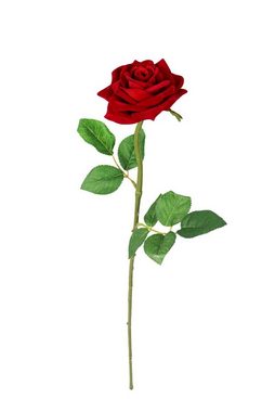 Kunstblume 10 Stk Premium Kunstrosen rote Rose, Arnusa, real-Touch Kunstpflanze