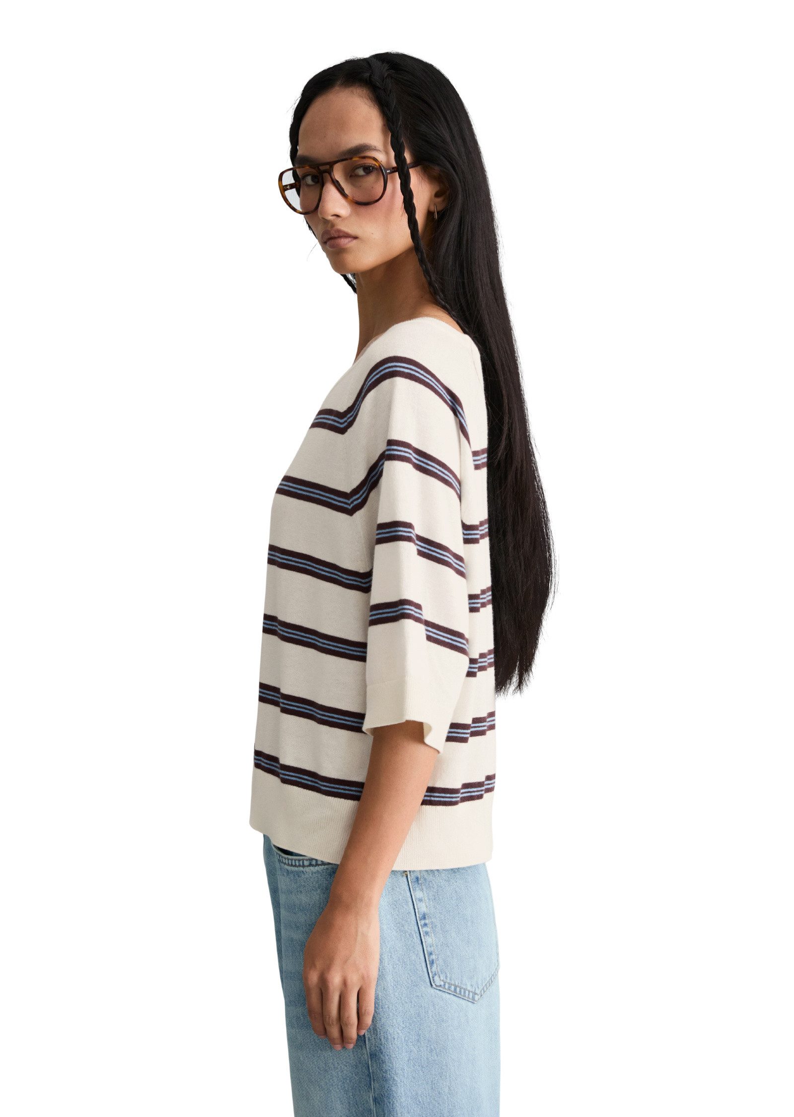 Marc O'Polo DENIM Strickpullover aus weichem Organic-Cotton-Modal-Mix