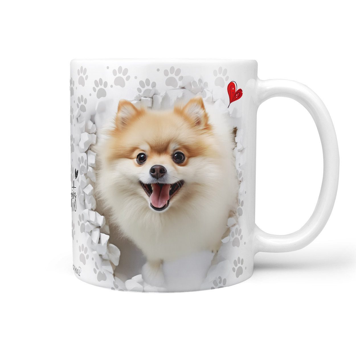 Sunnywall Tasse Zwergspitz - Hund Hunderasse - Geschenk für Hundeliebhaber, Keramik, inkl. Geschenkkarte