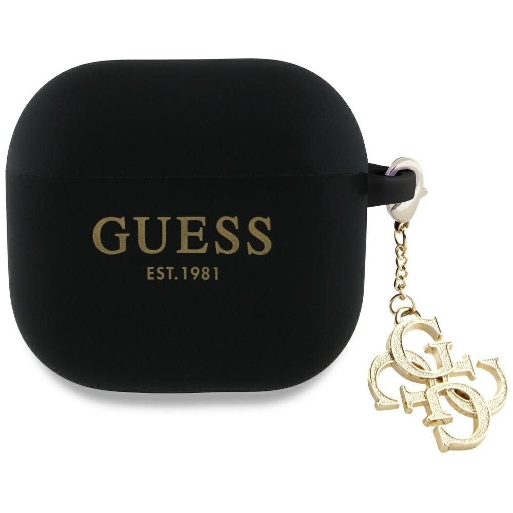 Guess Kopfhörer-Schutzhülle Ohrhörerhülle Ladeschalenschutz Schmuckanhänger, 4G-Anhänger, Silikon, stoßdämpfend, Guess-Logo