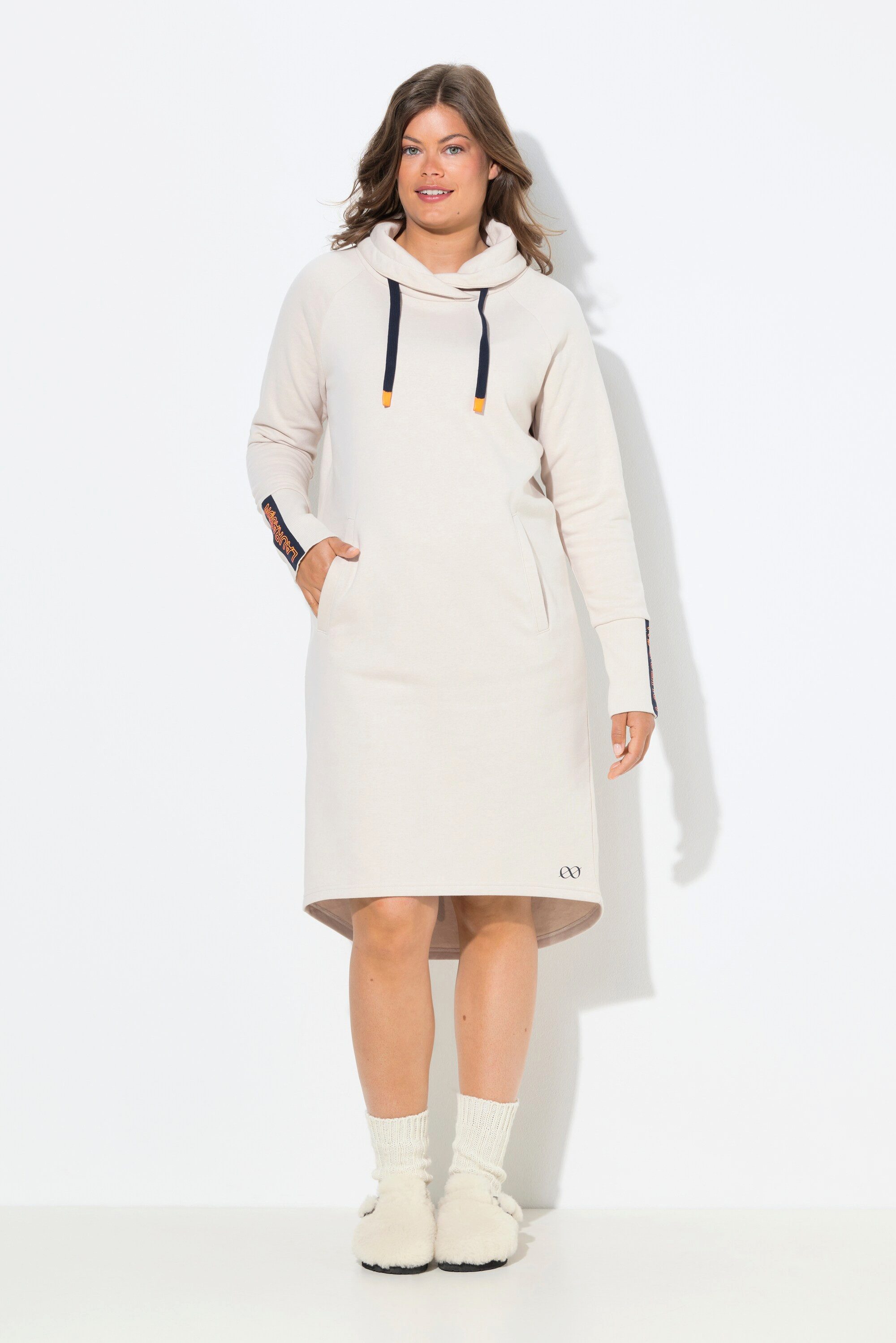 Laurasøn Midikleid SweatkleidKapuze Langarm OEKO-TEX günstig online kaufen